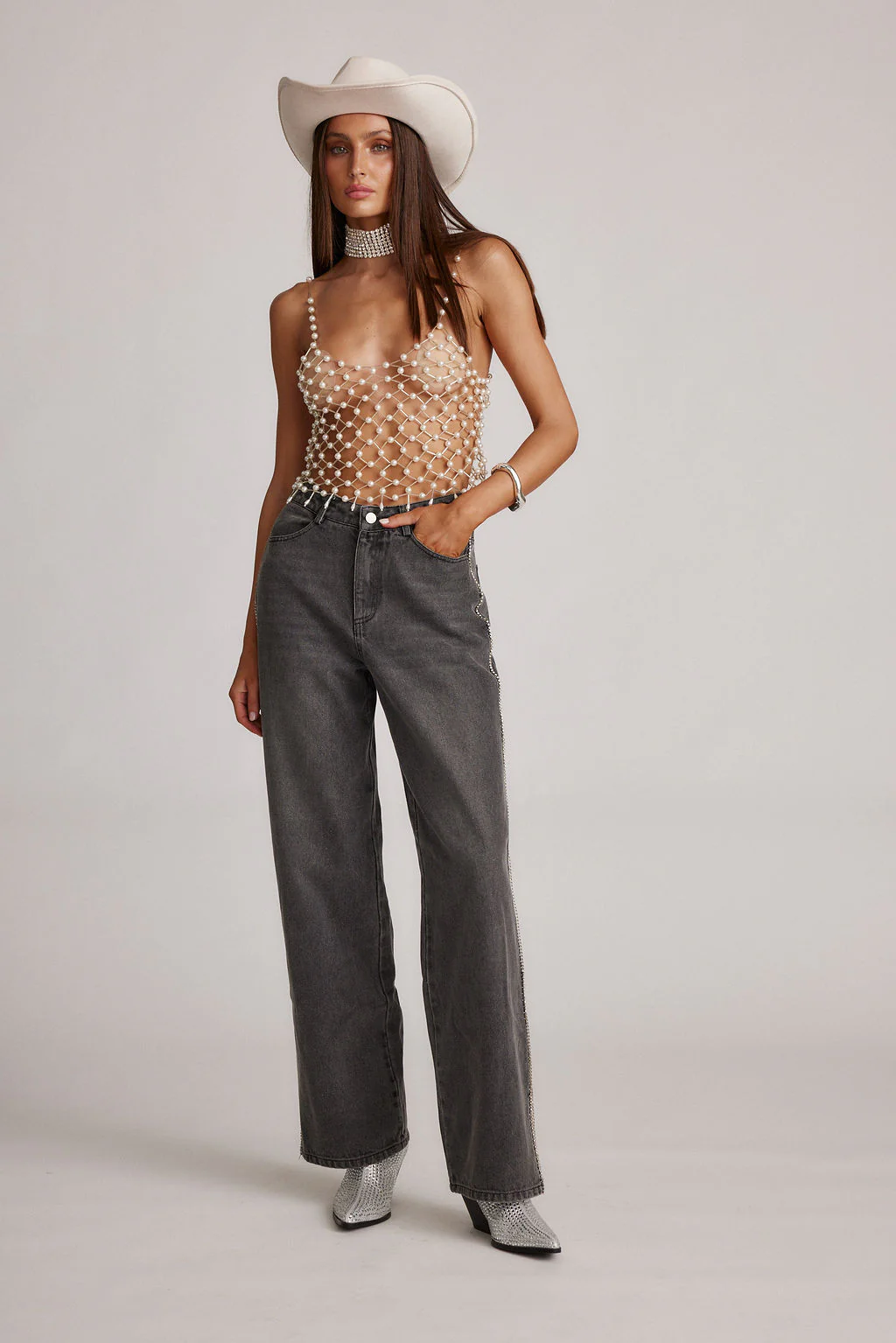 Aisha Pearl Overlay Top - Image 6