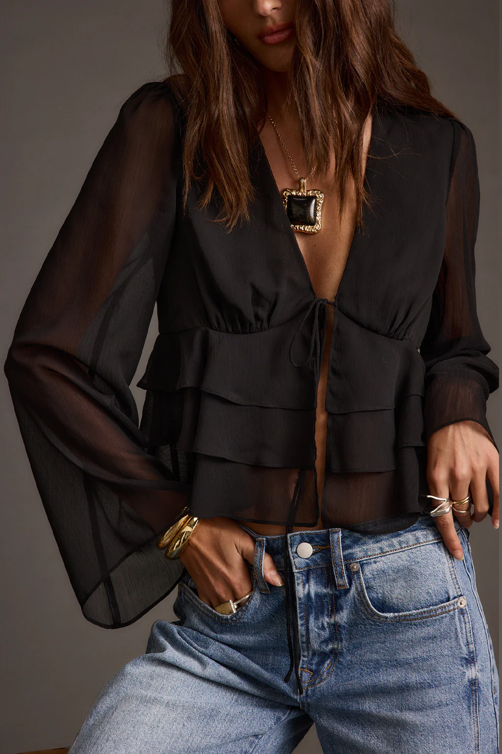 Alexa Black Blouse
