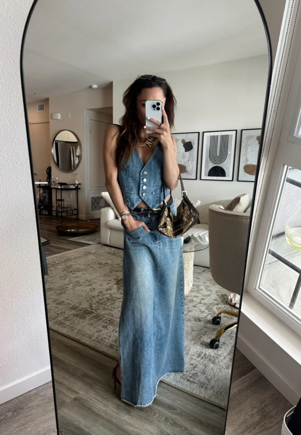 Austin Denim Maxi Skirt - Image 2