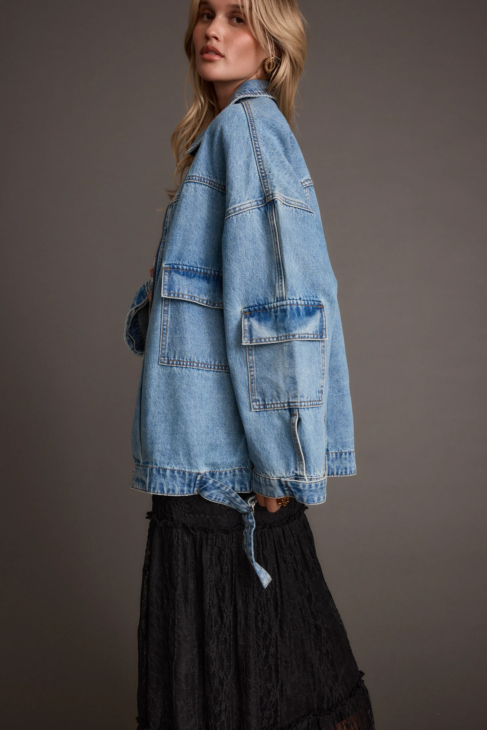 Axel Denim Cargo Jacket - Image 7