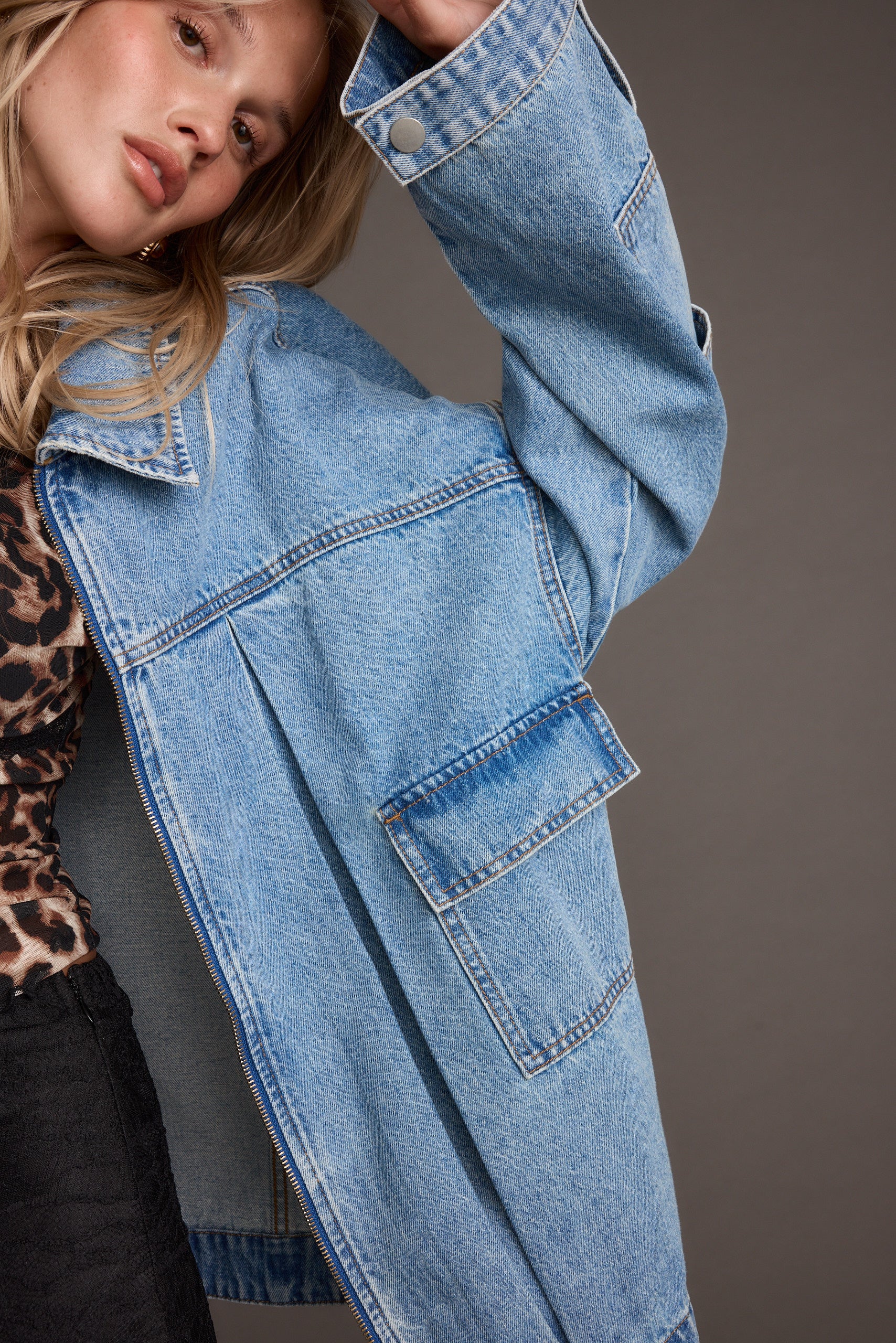 Axel Denim Cargo Jacket - Image 8