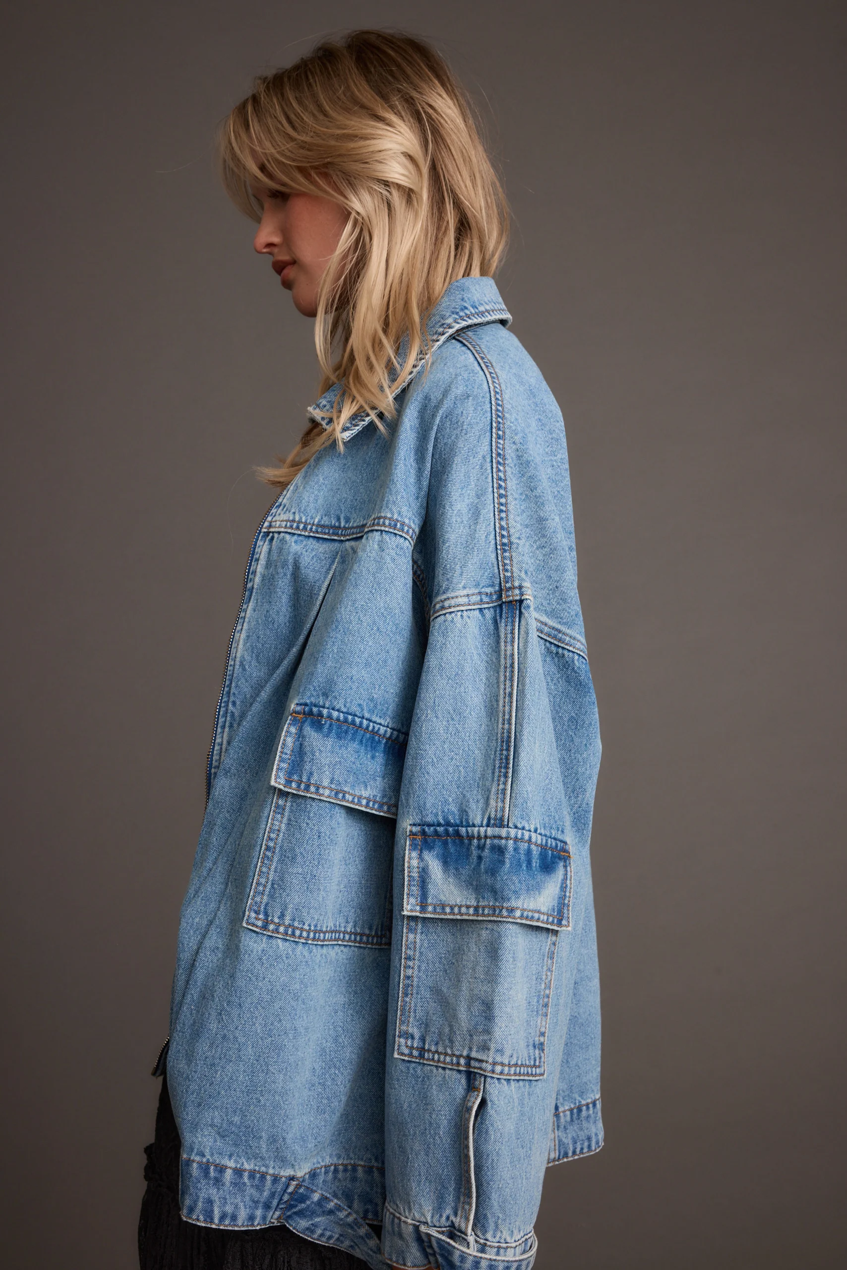 Axel Denim Cargo Jacket - Image 9