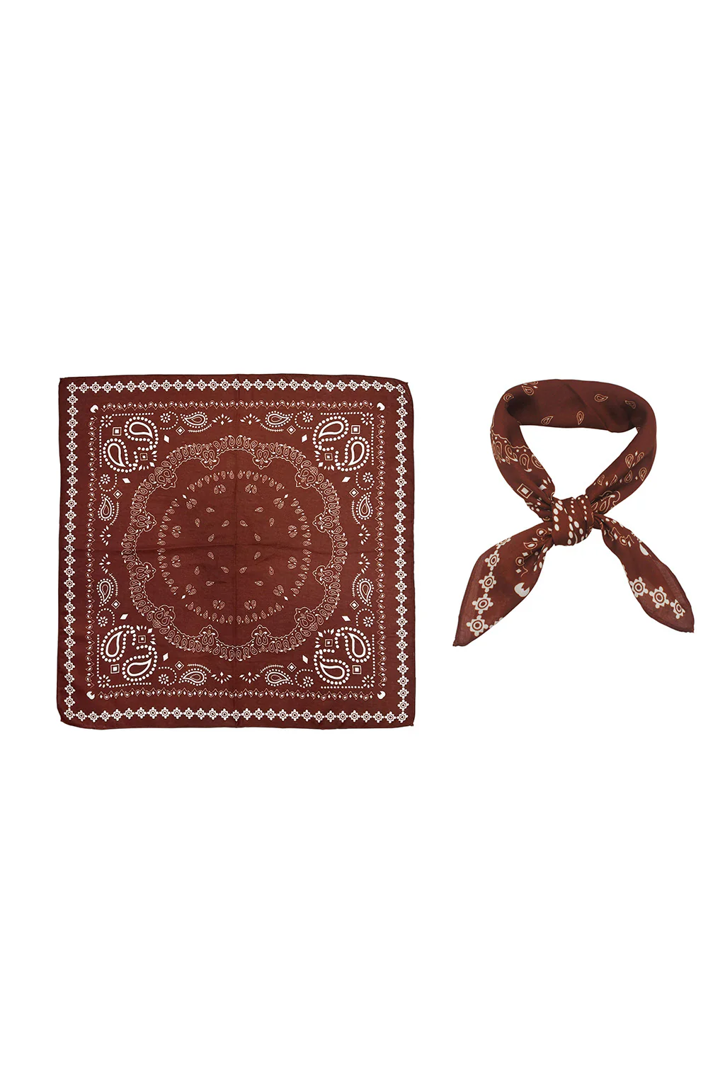 Bandit Terracotta Paisley Scarf - Image 2
