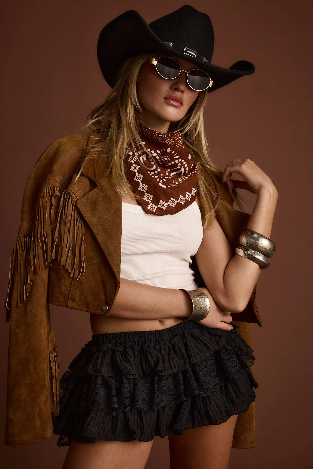 Bandit Terracotta Paisley Scarf - Image 3