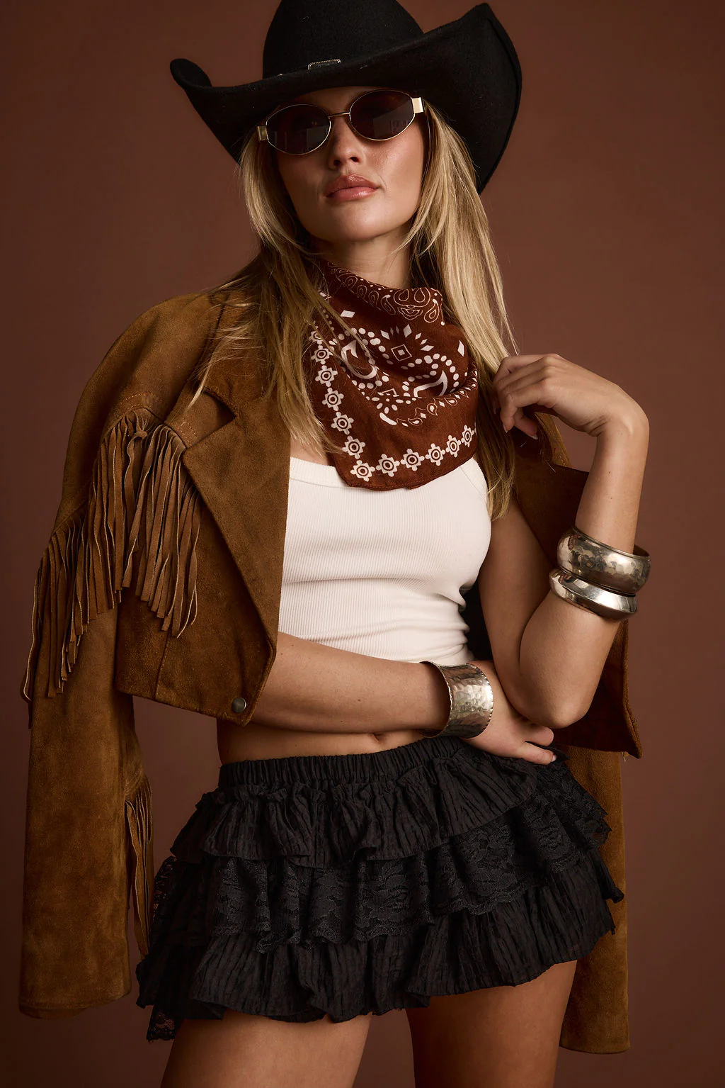 Bandit Terracotta Paisley Scarf - Image 5