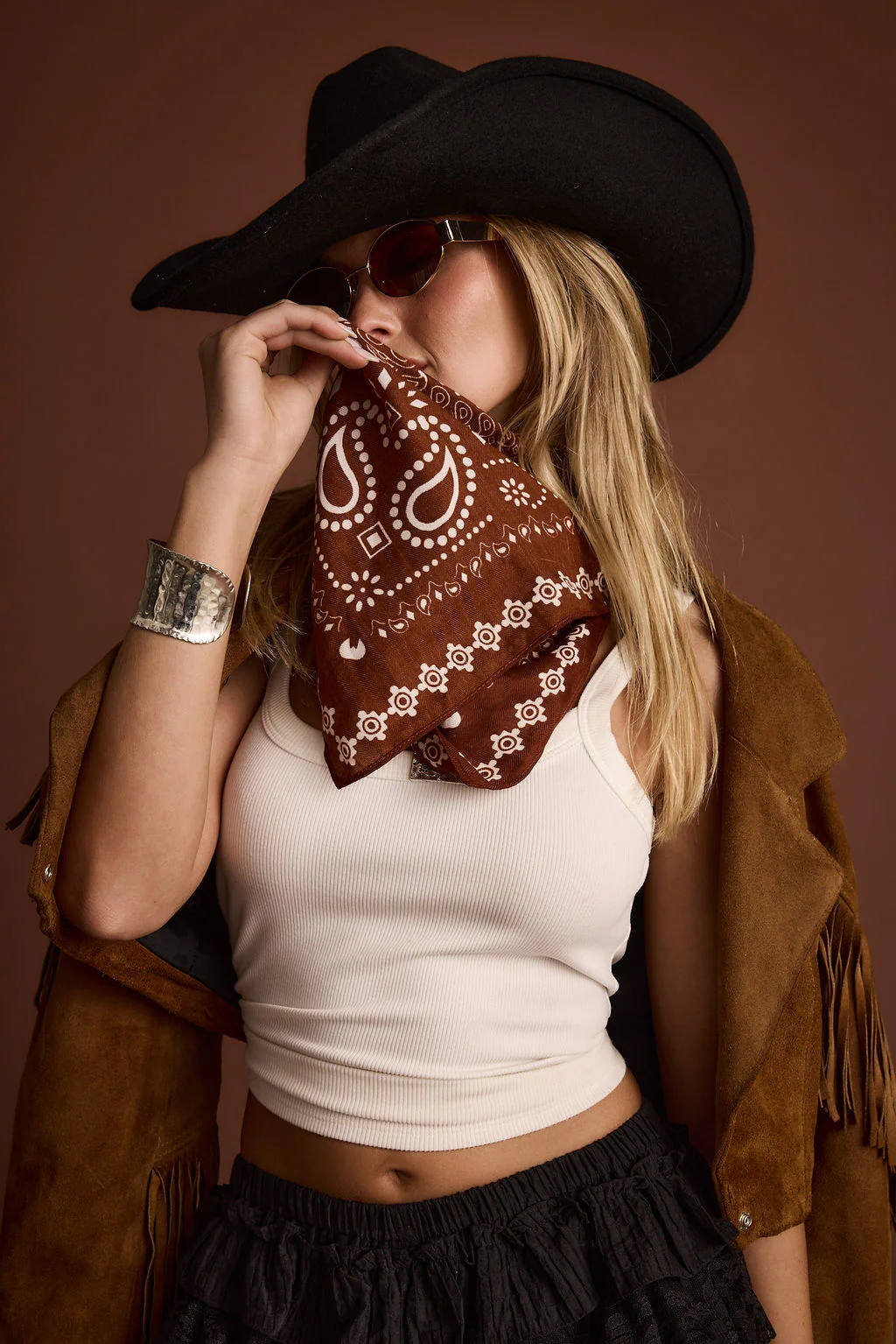 Bandit Terracotta Paisley Scarf - Image 8