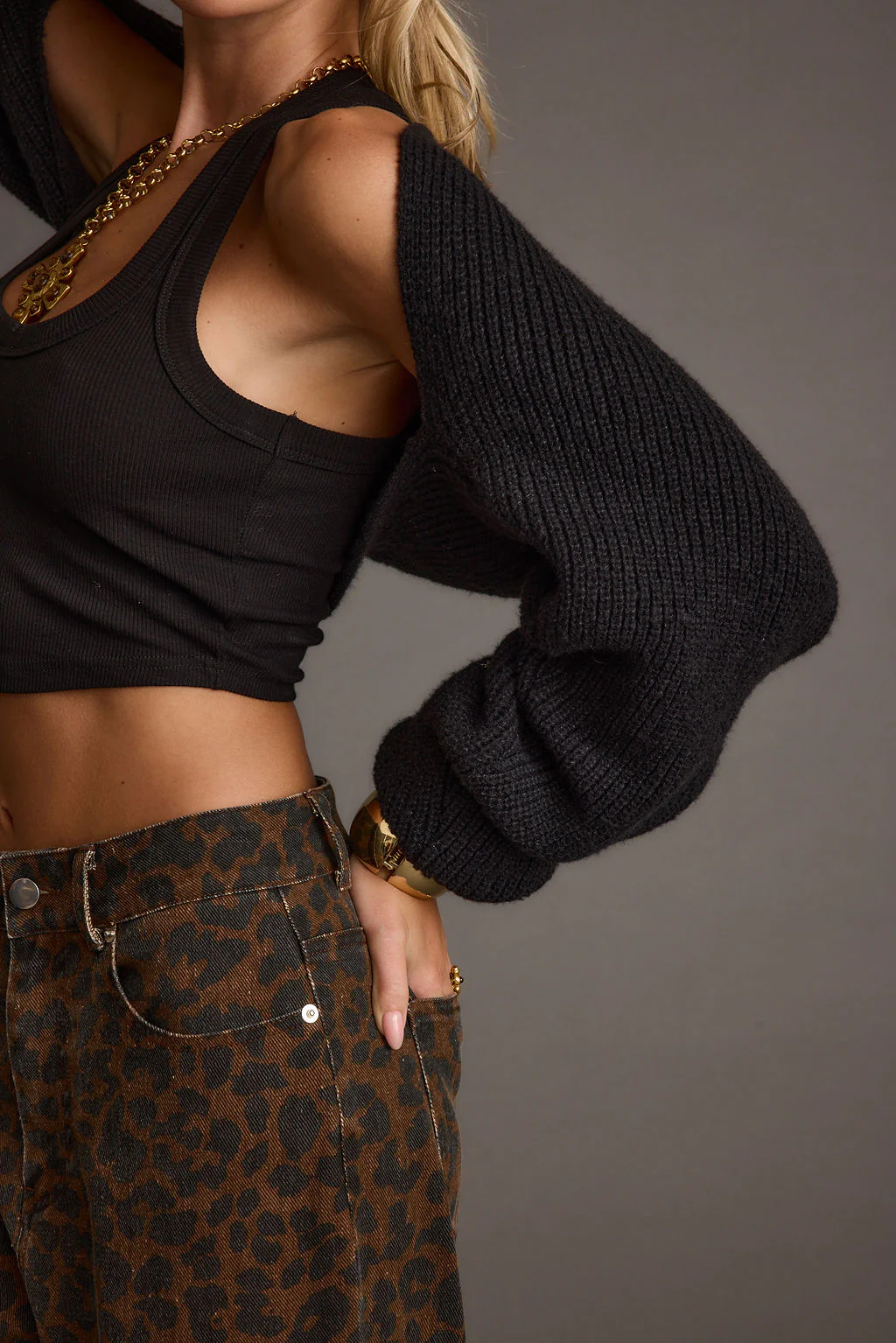 Bedford Black Sweater Shrug - Image 5