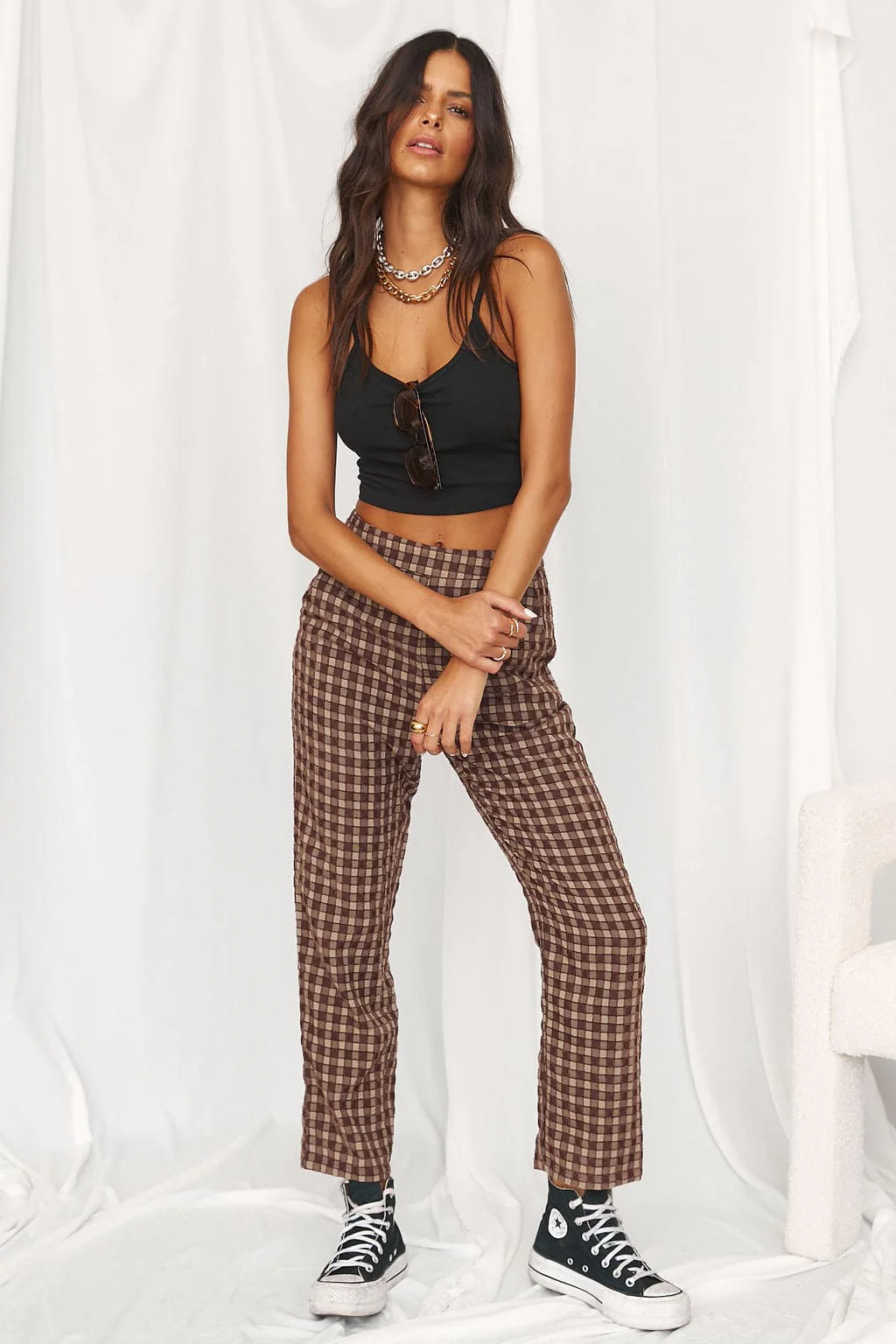 Bishop Brown Checkered Trousers - Image 2