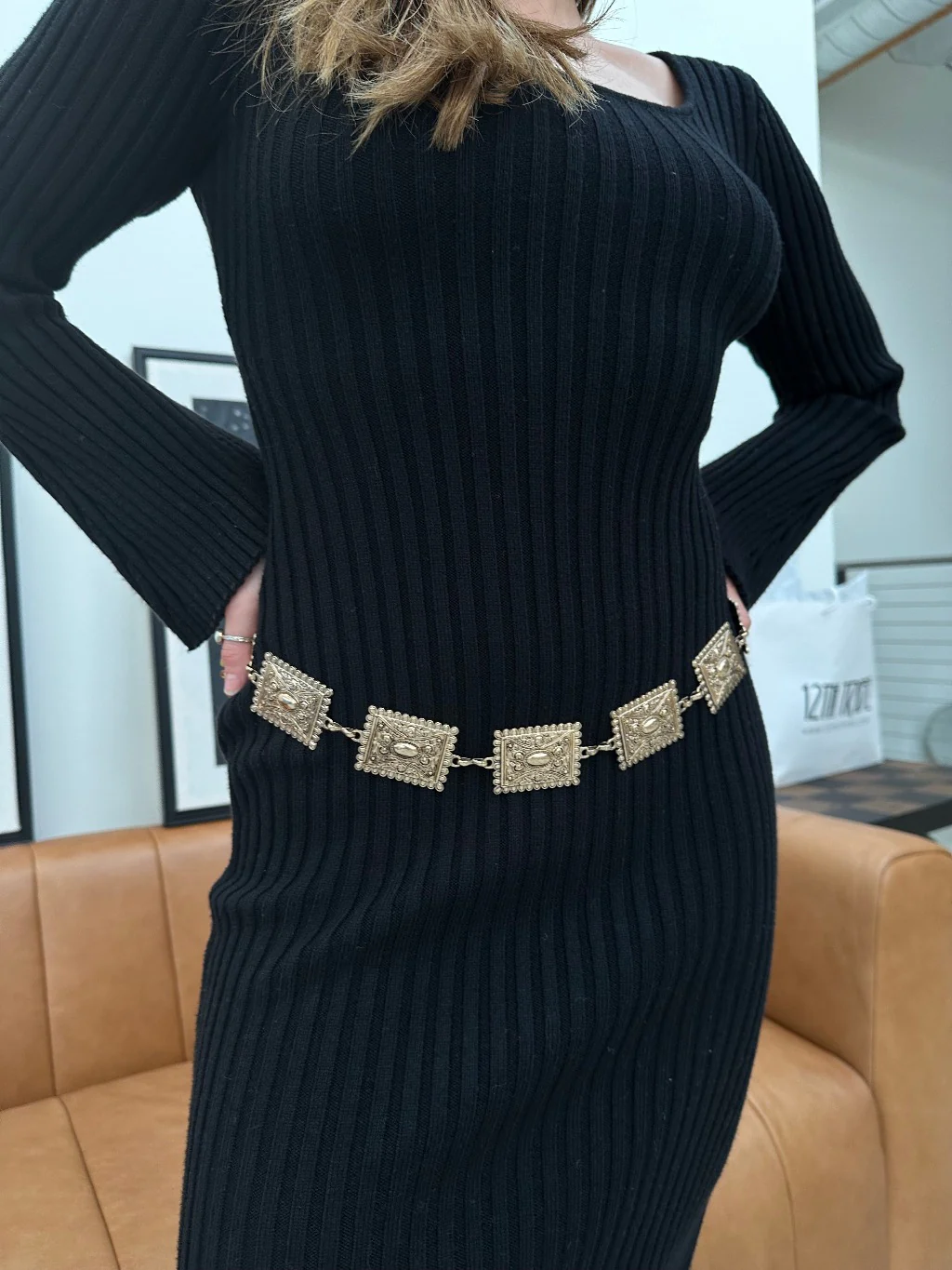Bronze Square Chain Belt - Image 5