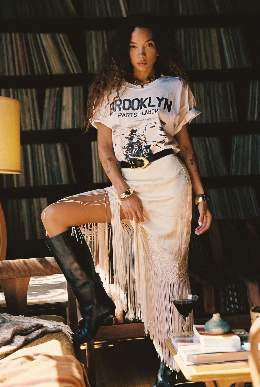 Brooklyn White Graphic Boyfriend Tee - Image 7