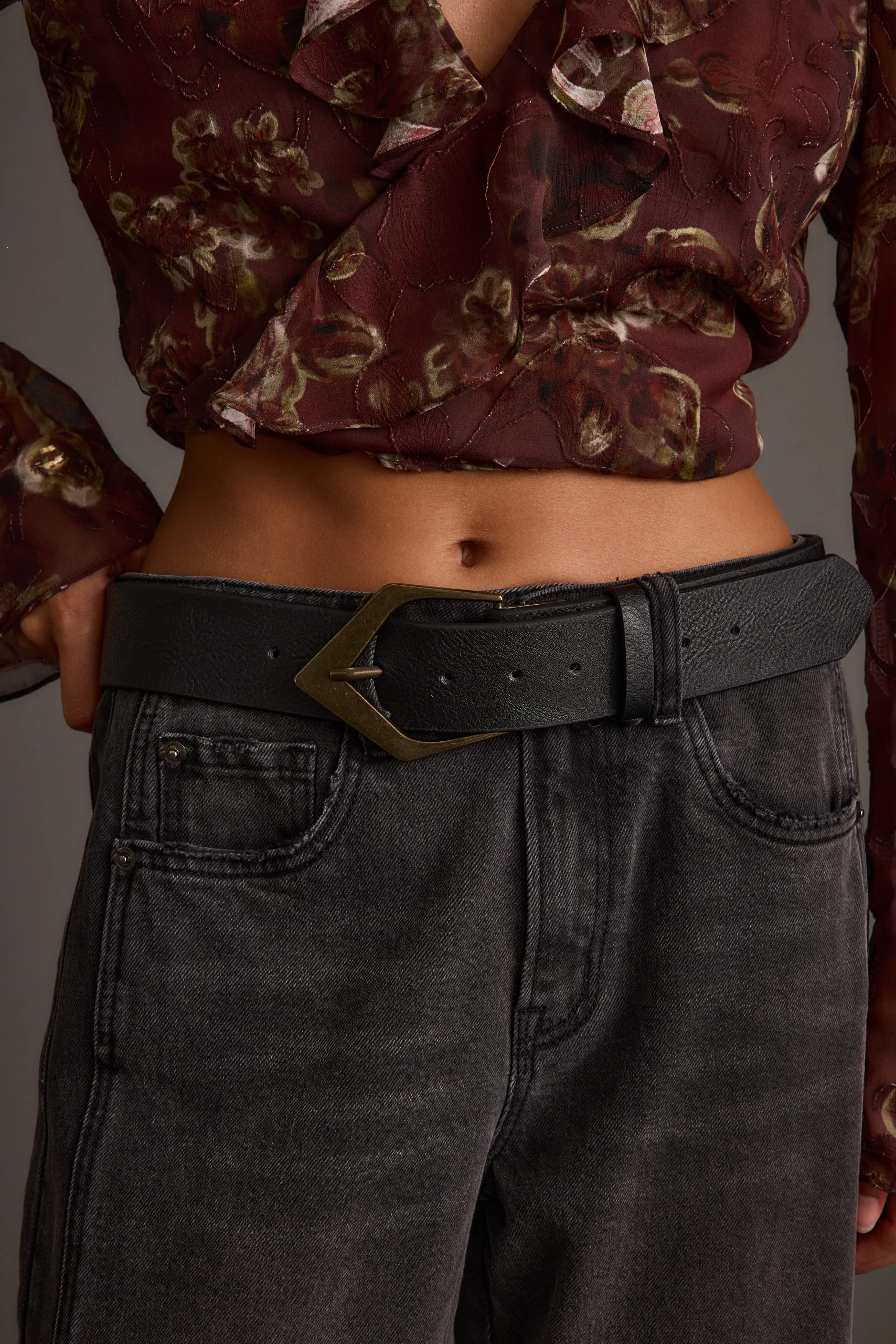 Calder Black Interchangeable Buckle Belt
