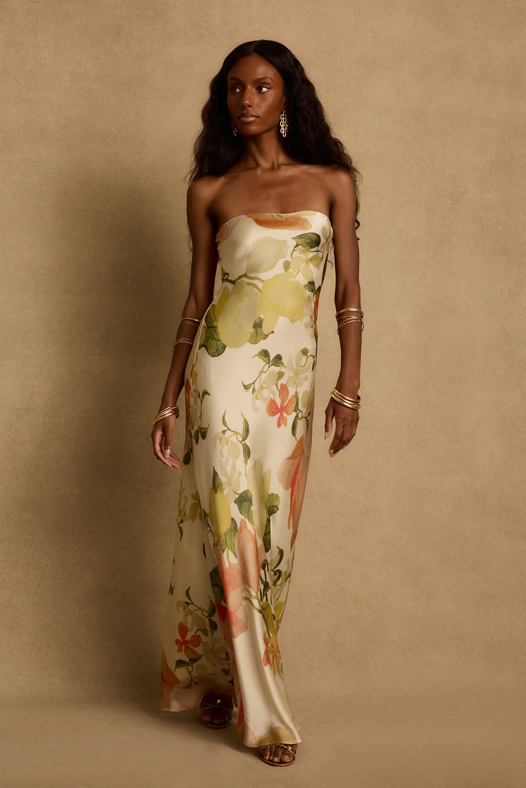 Camille Floral Strapless Maxi Dress - Image 2