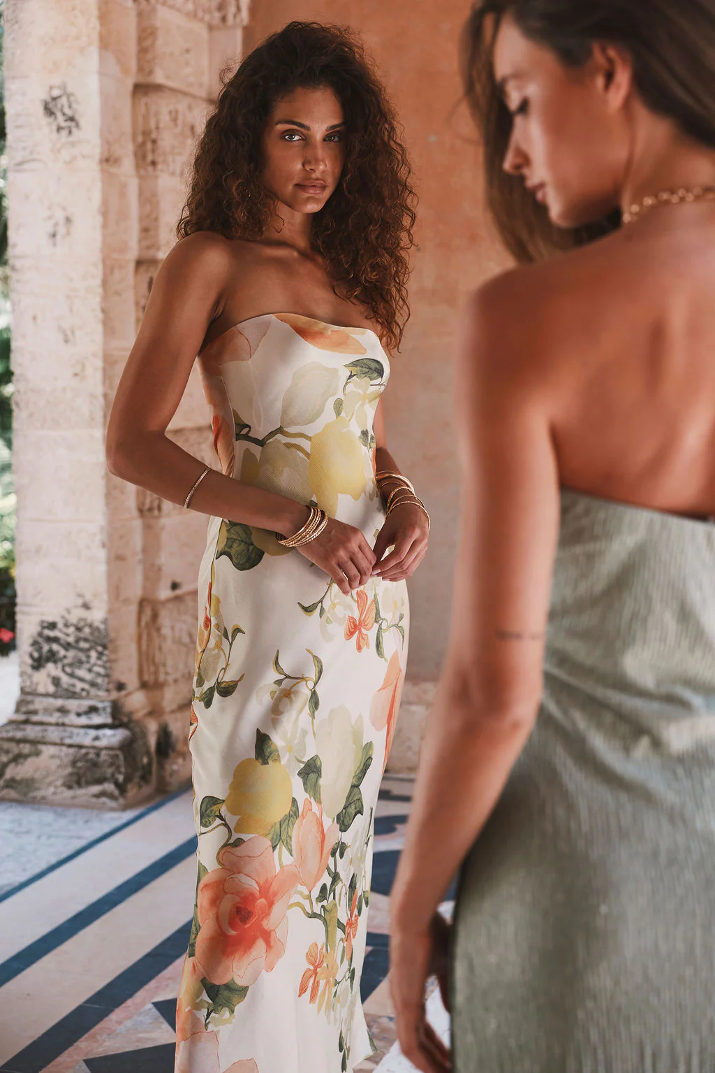 Camille Floral Strapless Maxi Dress - Image 6