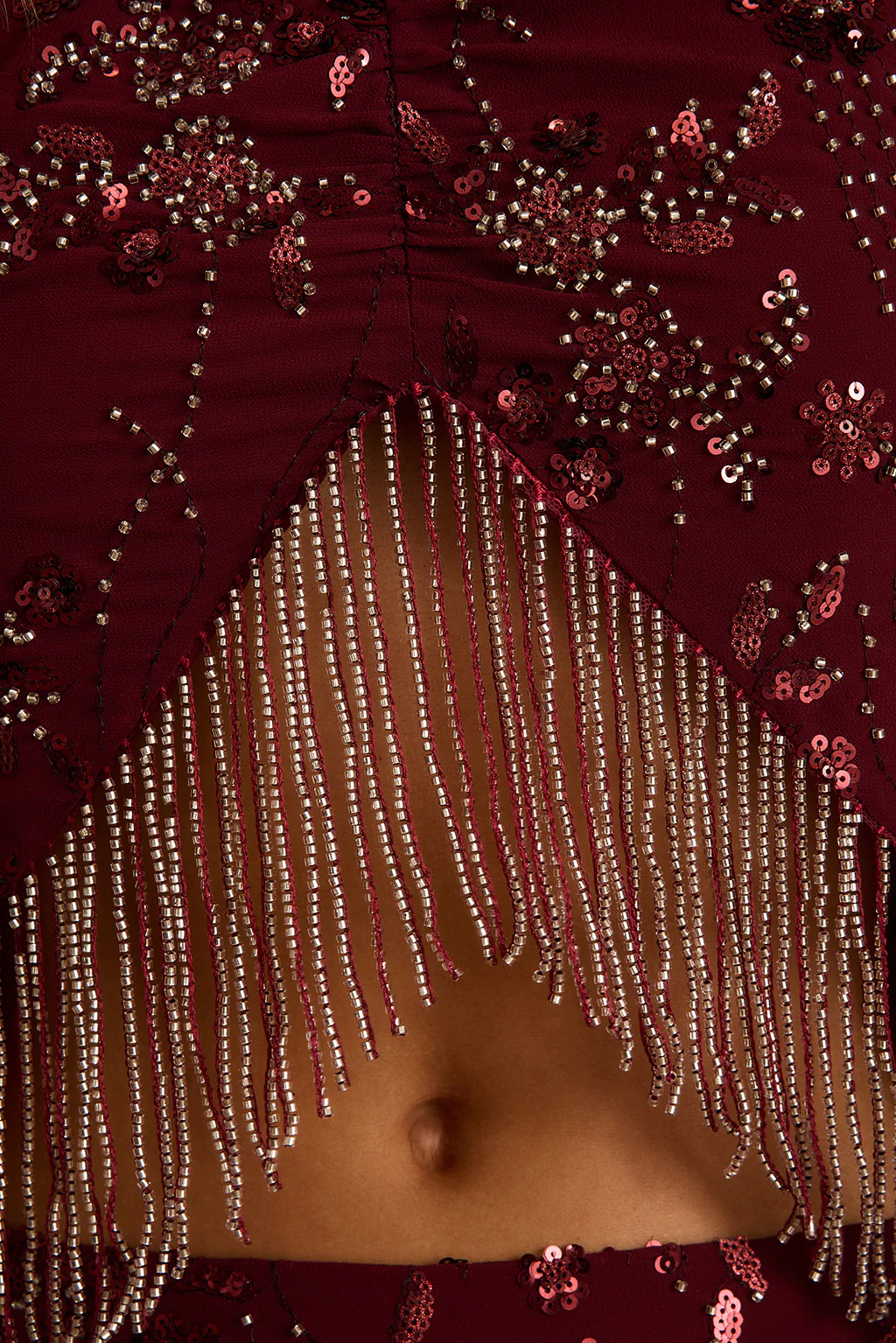 Capri Mulberry Beaded Halter Top - Image 9