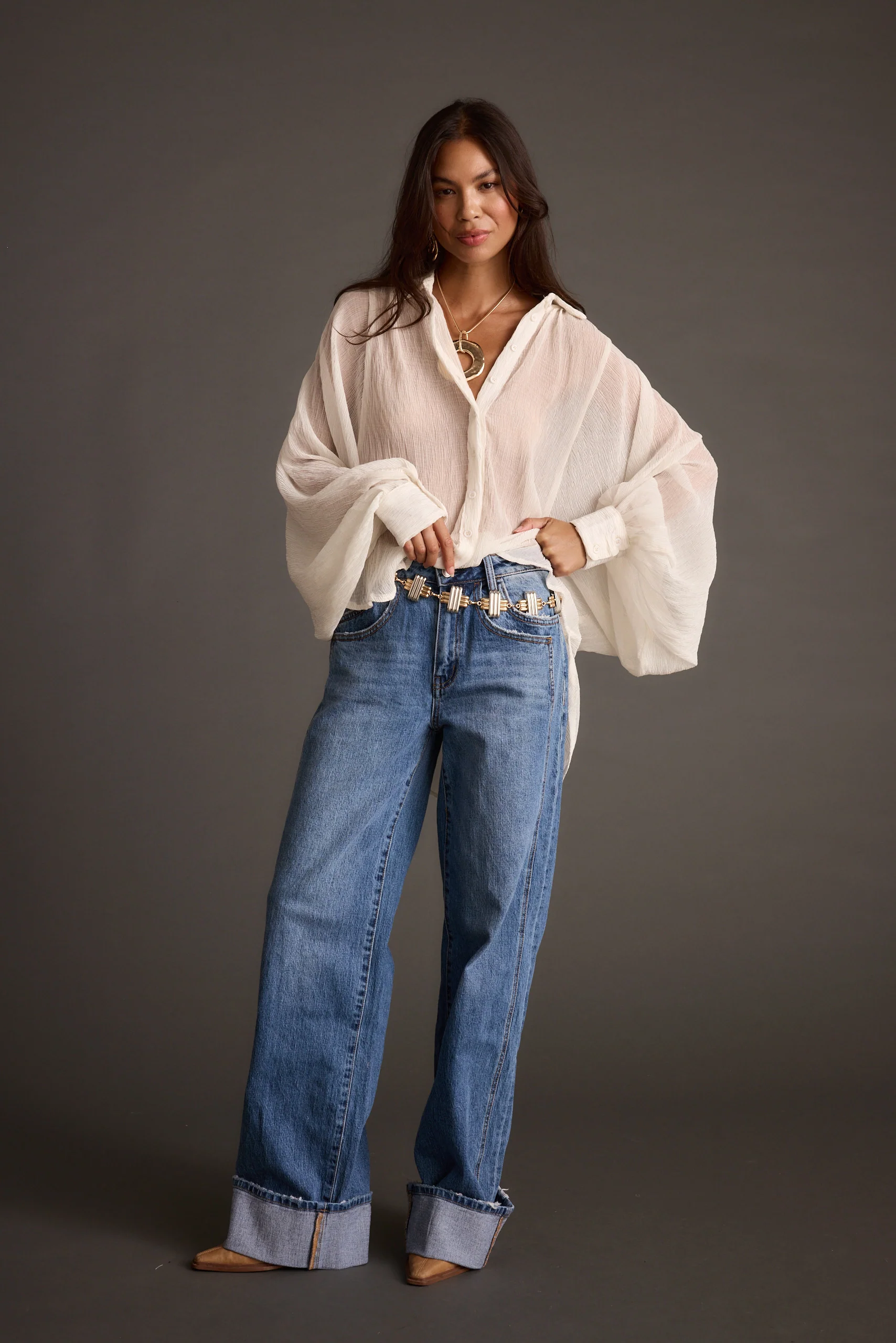 Claudia Ivory Oversized Blouse - Image 5