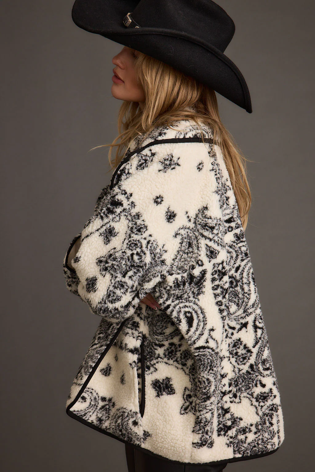 Coyote Printed Sherpa Jacket - Image 2