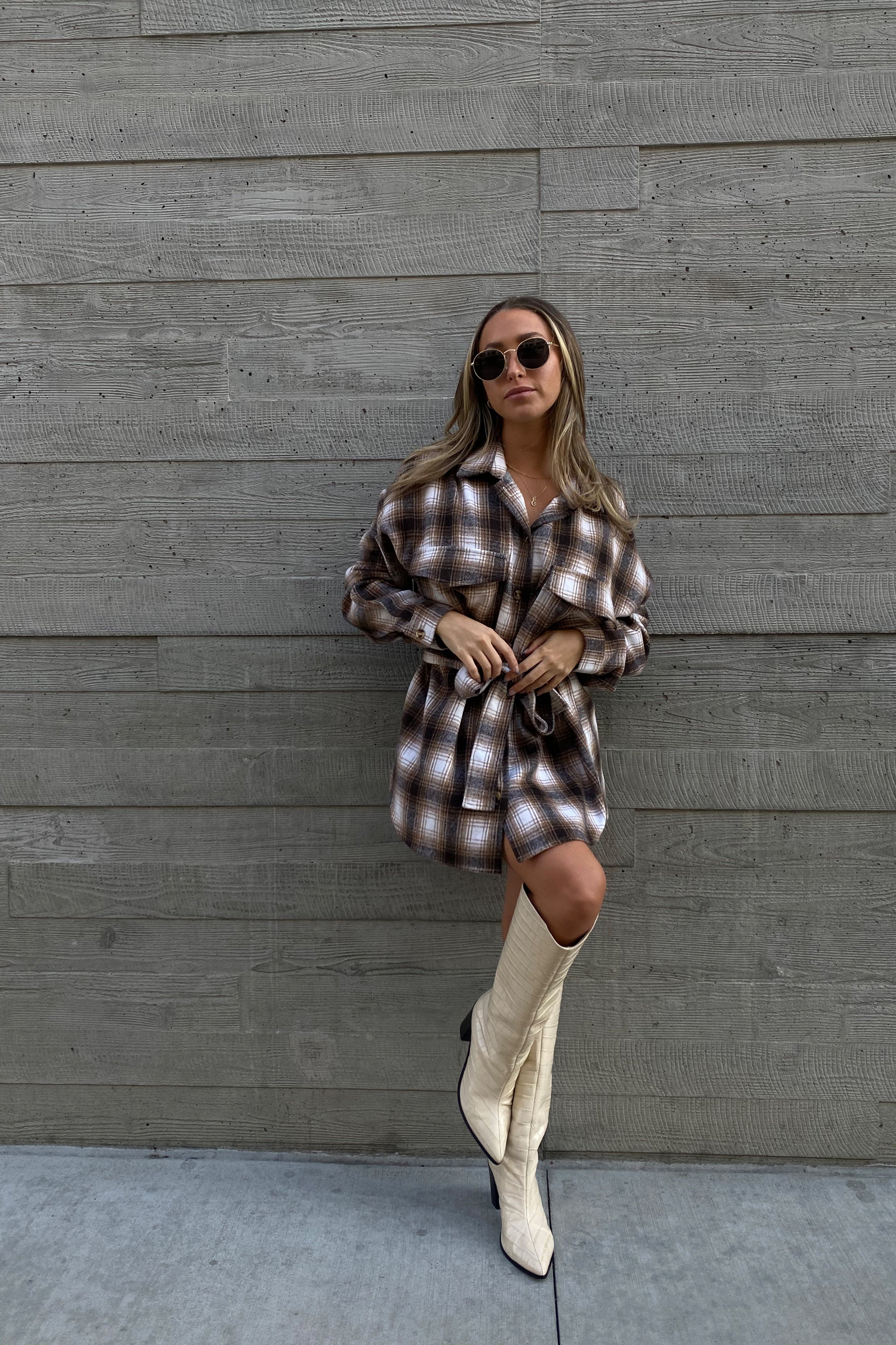 Crosby Brown Plaid Dress - Image 2