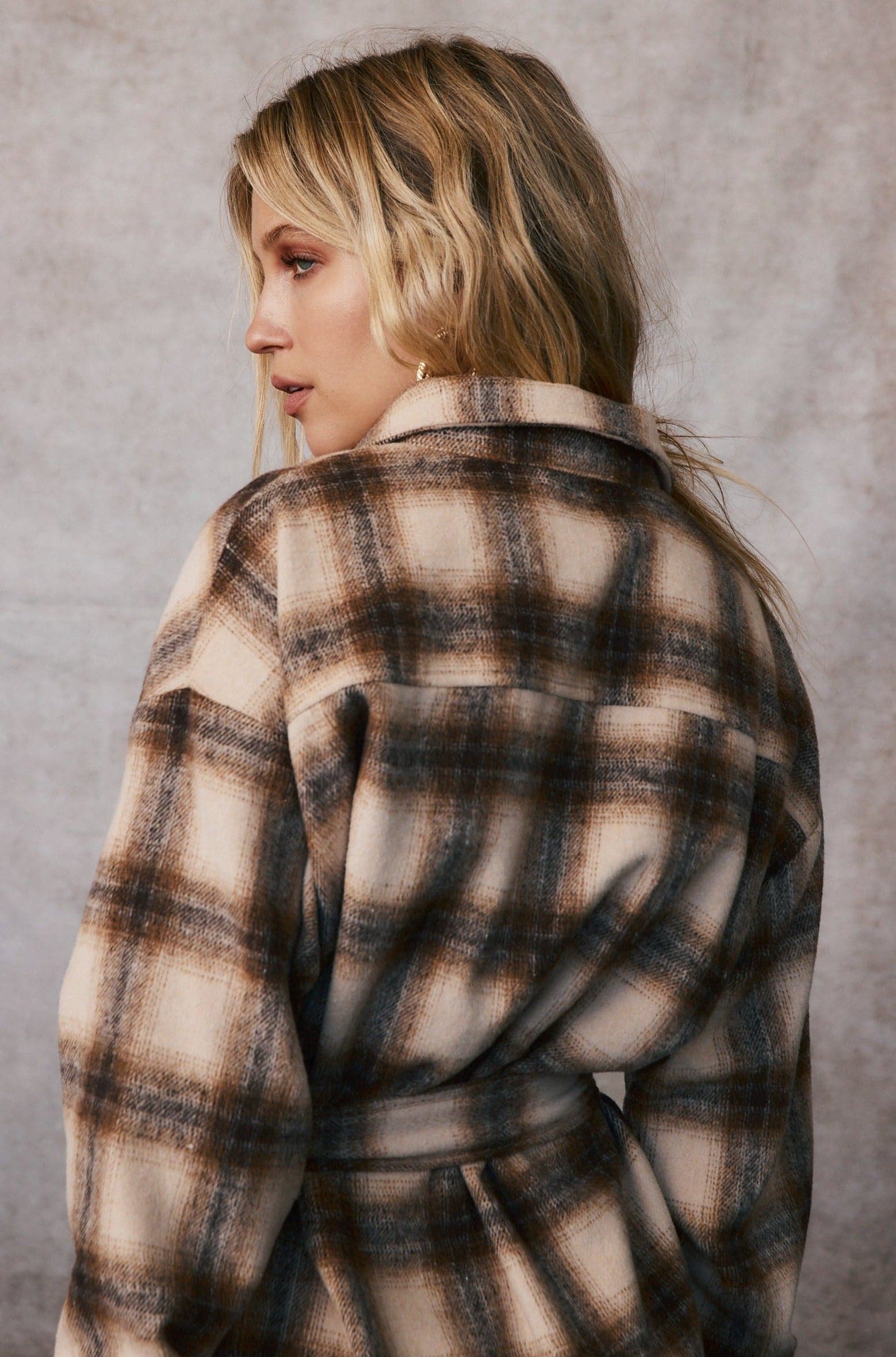 Crosby Mocha Plaid Shacket Dress - Image 8