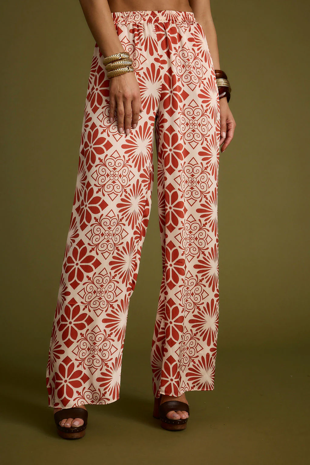 Cubana Rust Satin Pants - Image 7