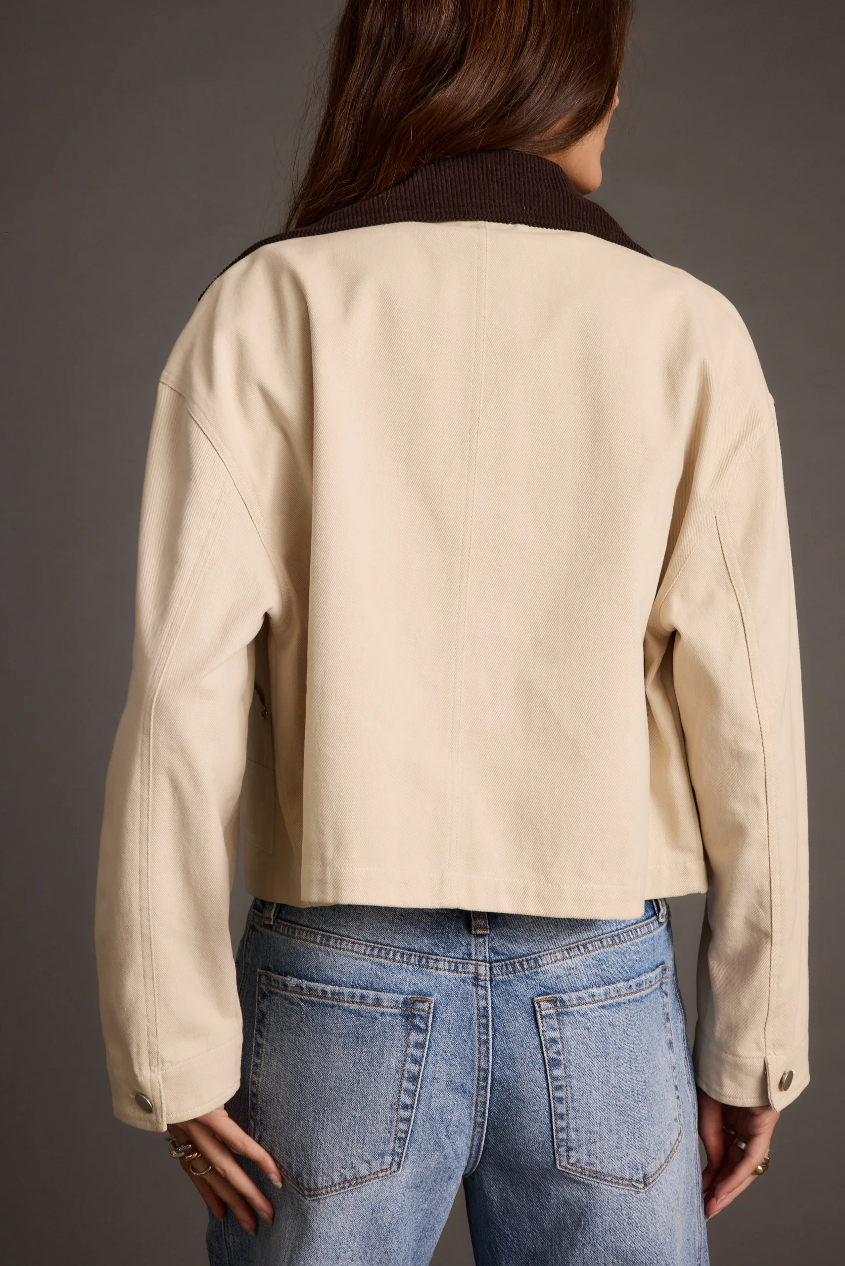Cypress Light Khaki Cropped Barn Jacket - Image 2