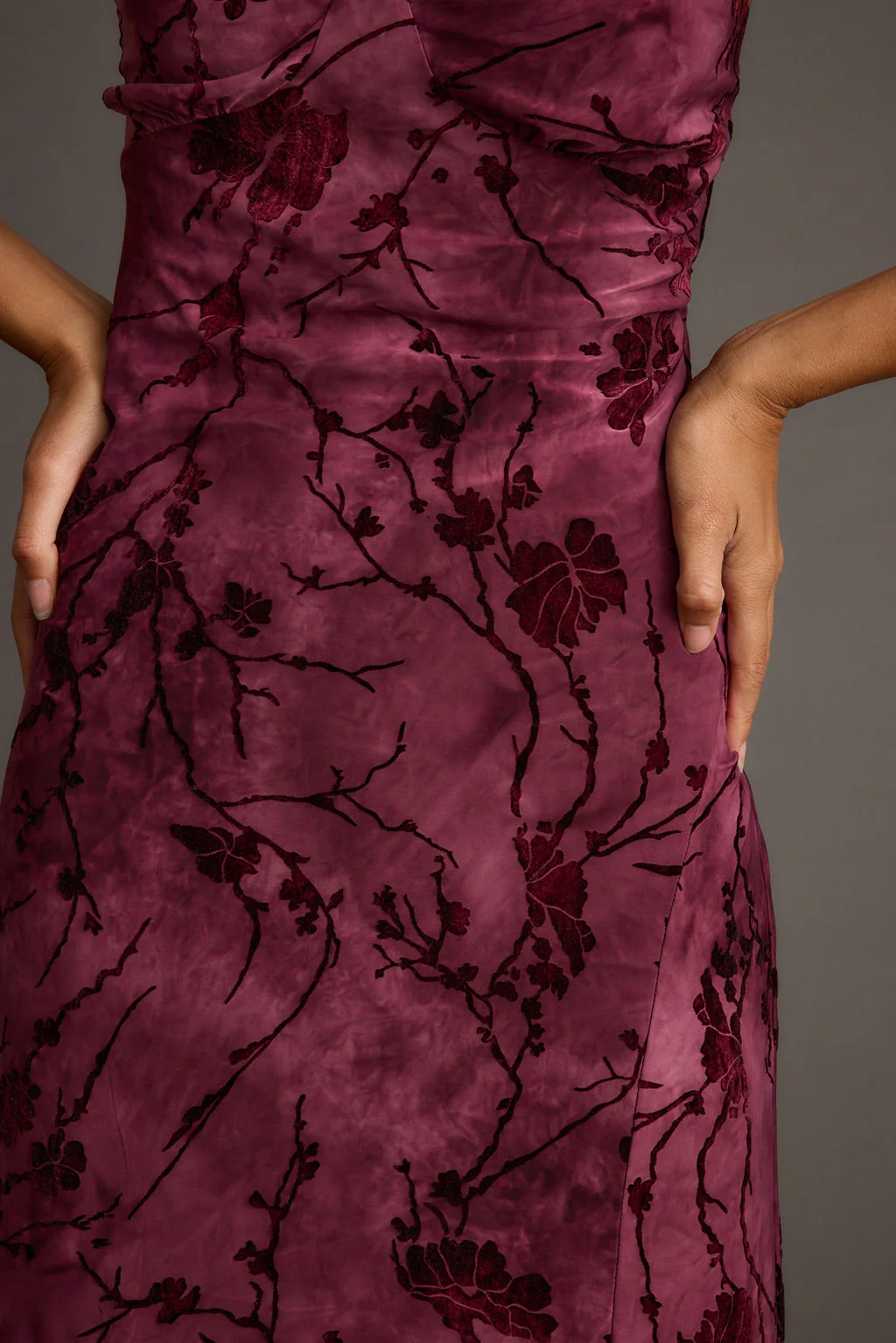 Evolution Bordeaux Burnout Maxi Dress - Image 6