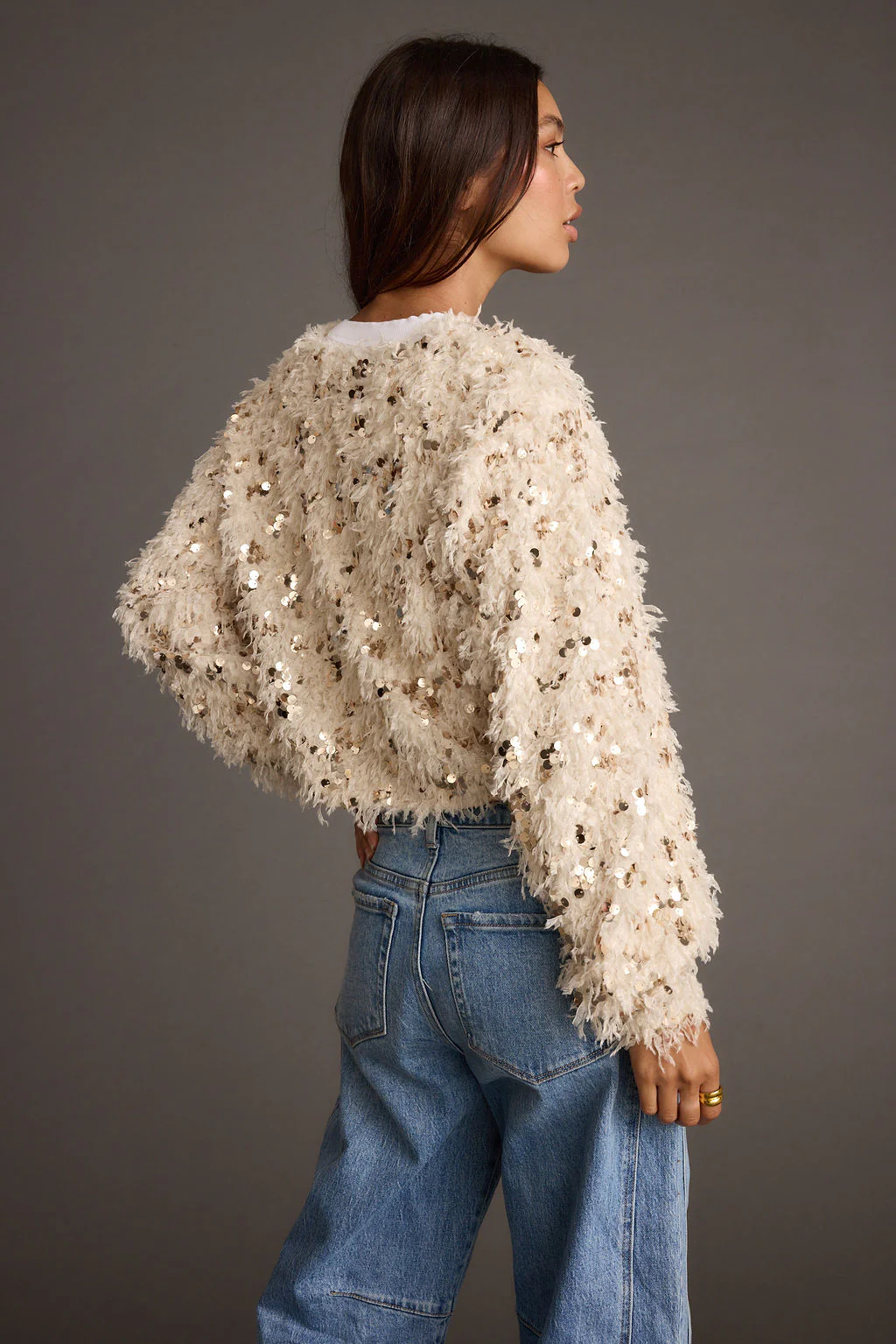 Fallon Sequin Long Sleeve Top - Image 2