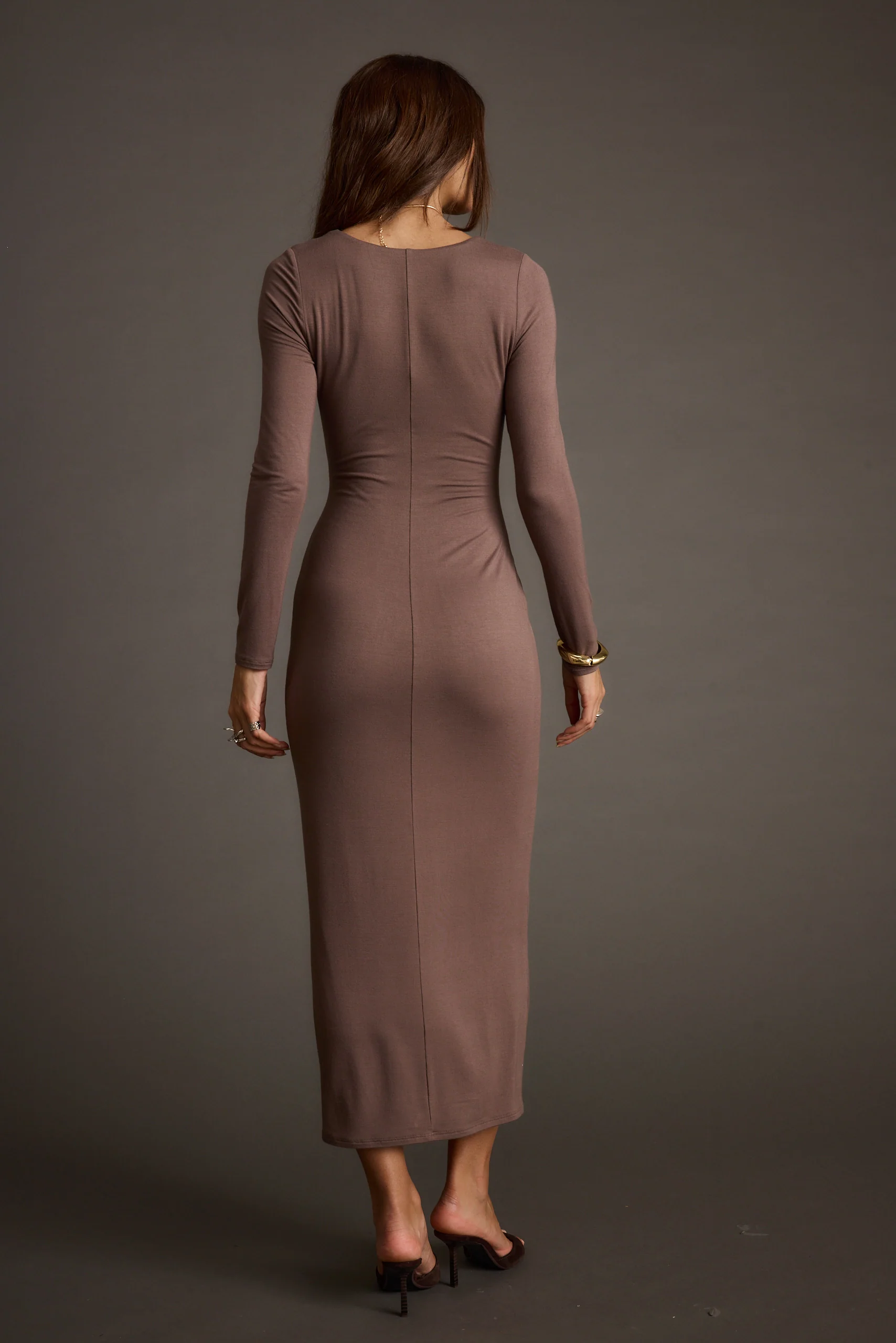 Giavana Dark Taupe Maxi Dress - Image 2