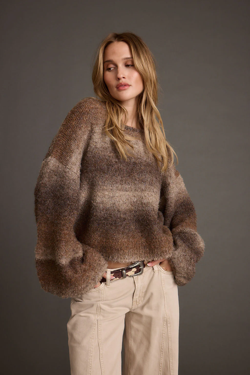 Helena Ombre Balloon Sleeve Sweater - Image 4