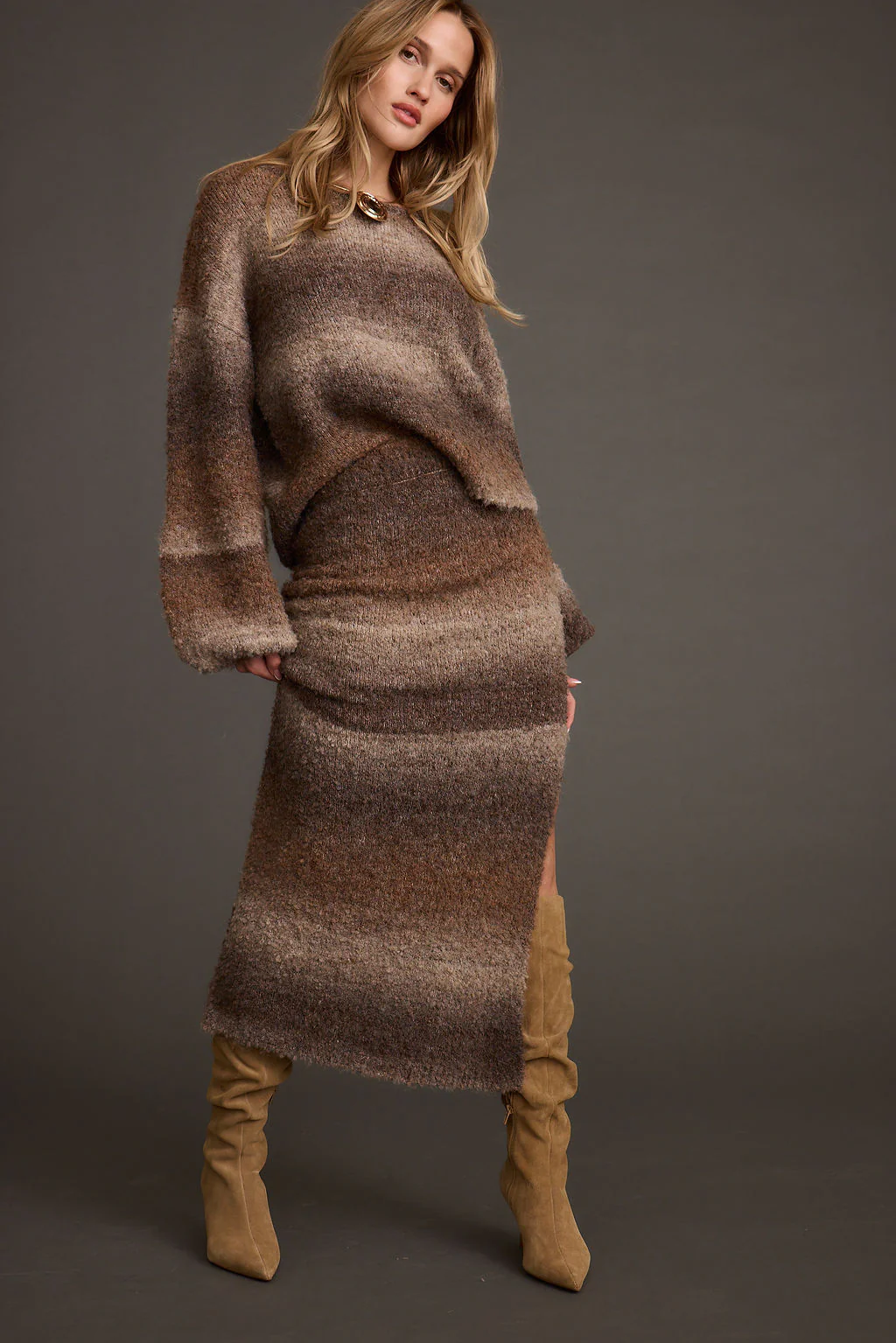 Helena Ombre Balloon Sleeve Sweater - Image 7