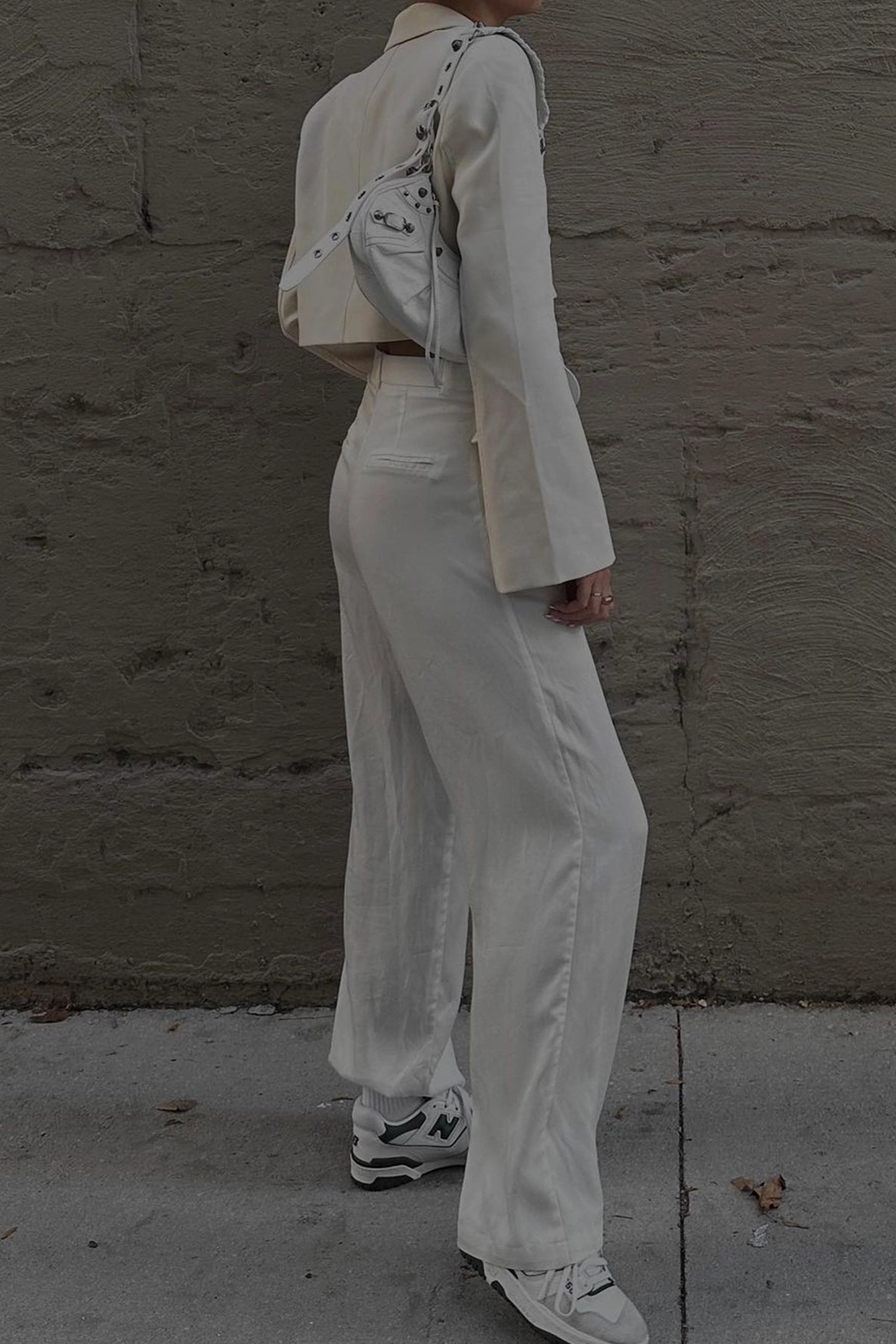 Jaxon White Wide Leg Trousers - Image 8