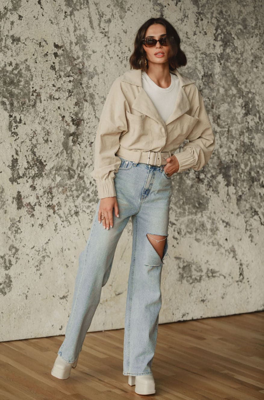 Jones Bone Cropped Corduroy Jacket - Image 3