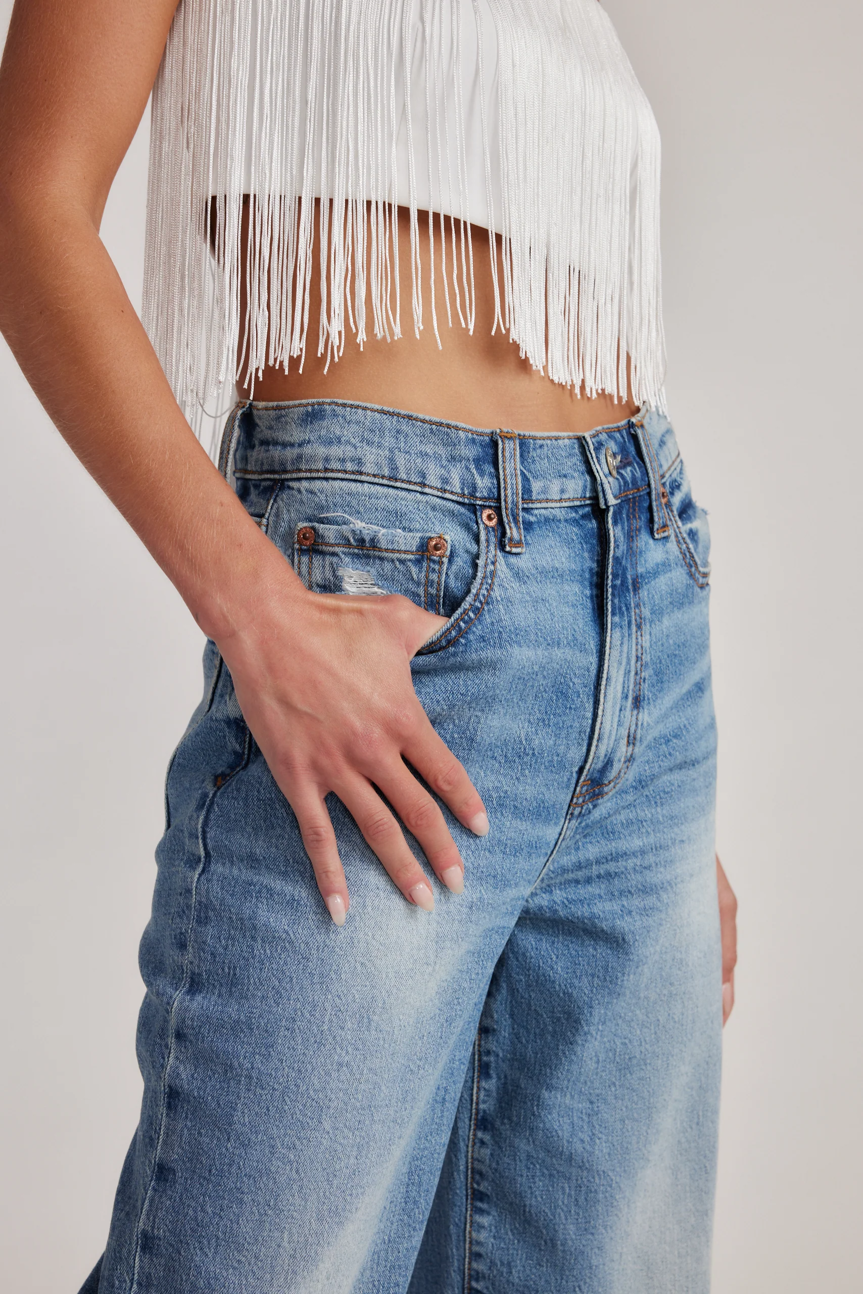 Katheryn Mid Rise Straight Leg Jeans - Image 3