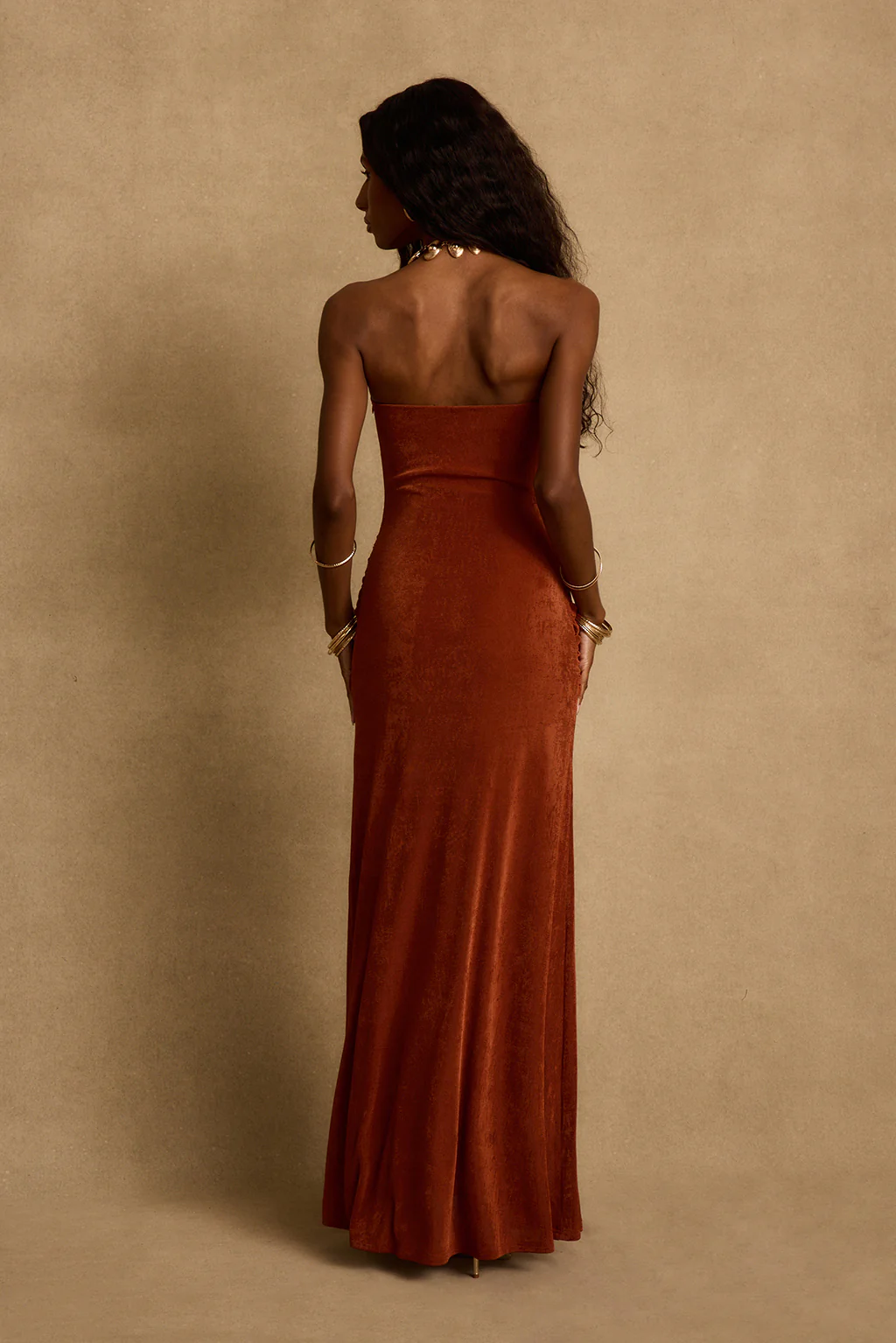 Madonna Rust Maxi Dress - Image 3