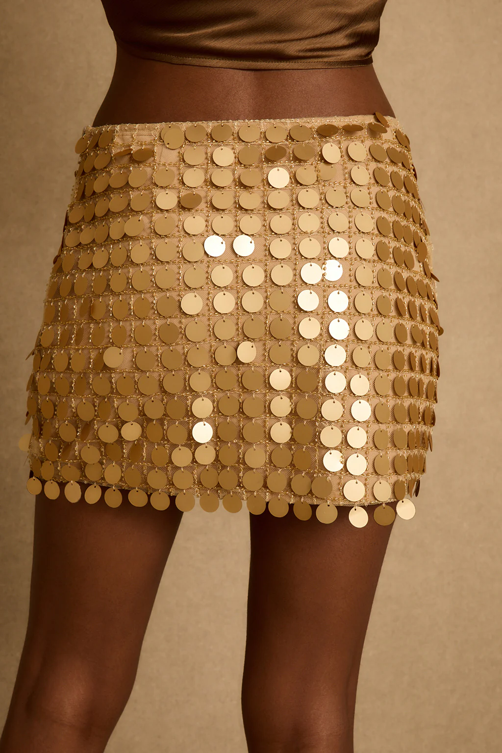 Miramar Gold Payette Mini Skirt - Image 7