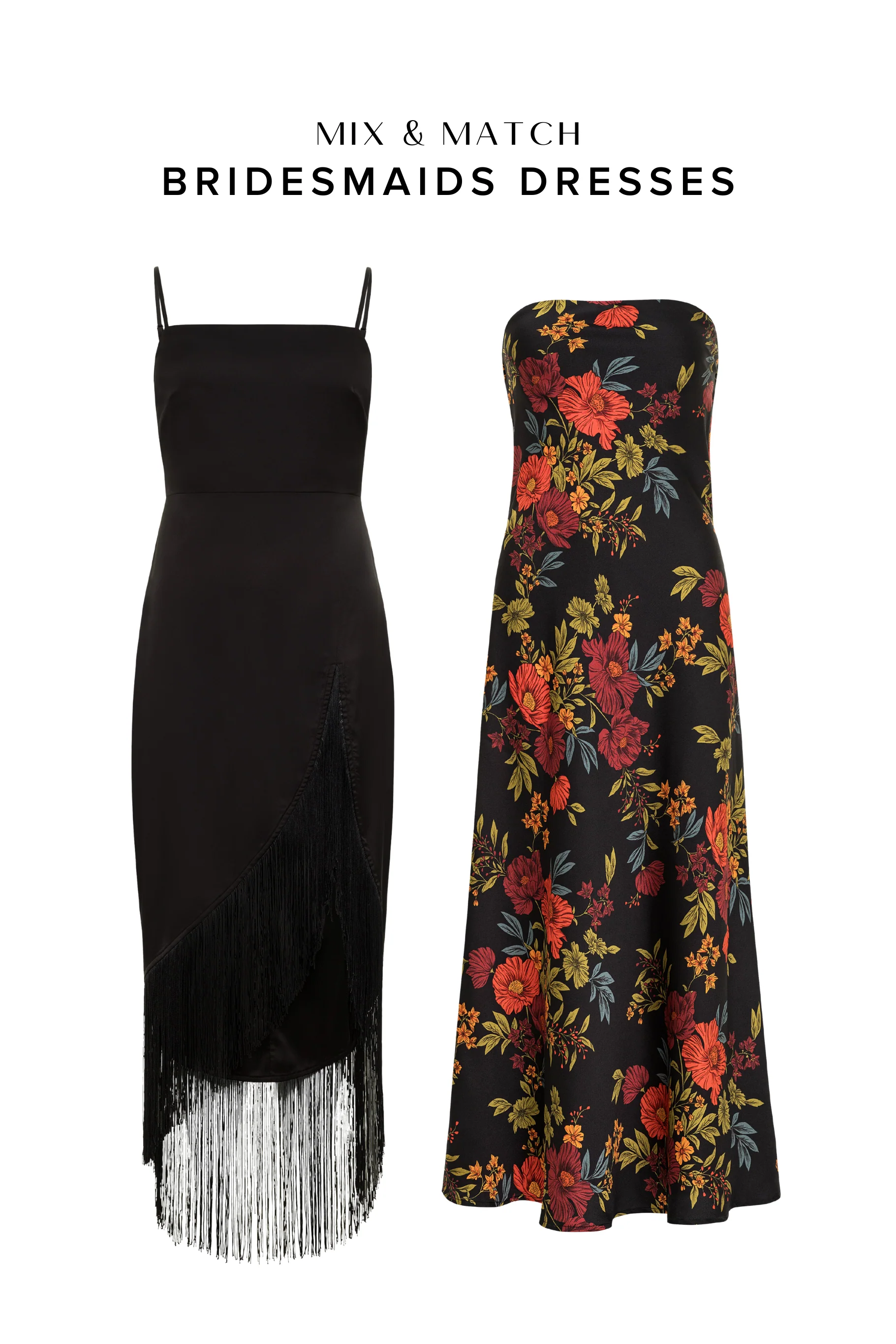Monet Black Fringe Satin Maxi Dress - Image 12