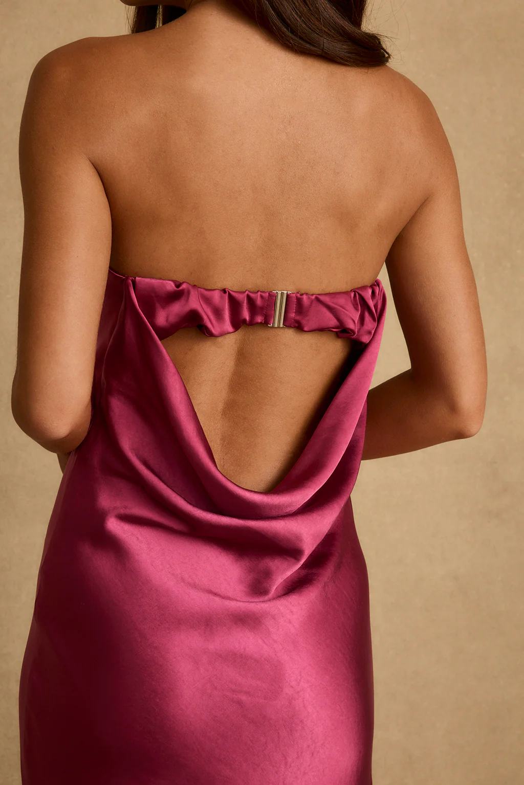 Natalia Fuschia Strapless Maxi Dress - Image 5