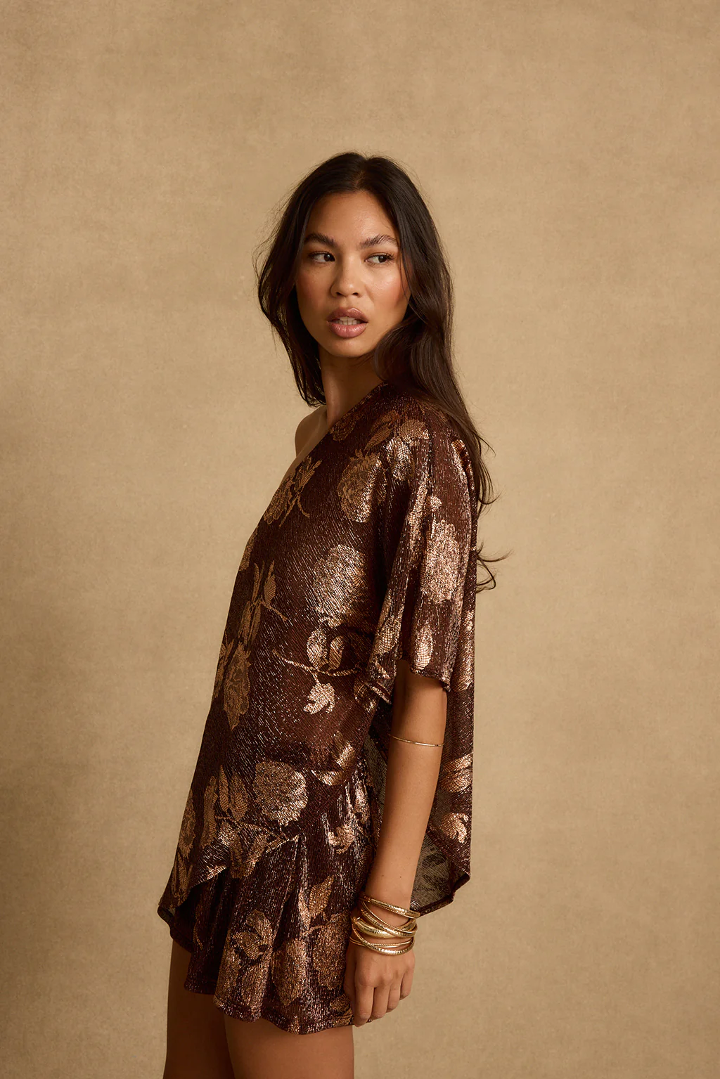 Naya Mocha Floral Shorts - Image 5