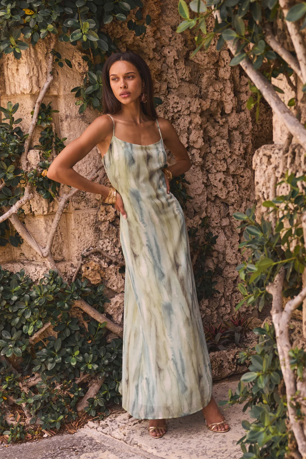 Nerissa Sage Chiffon Maxi Dress - Image 8