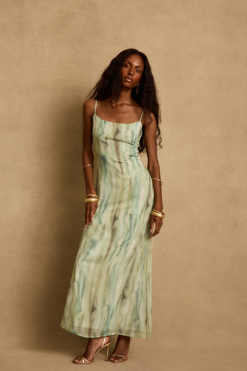 Nerissa Sage Chiffon Maxi Dress - Image 9