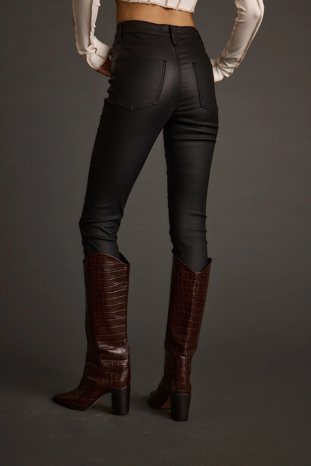 Nixon Black Coated Pants - Image 3
