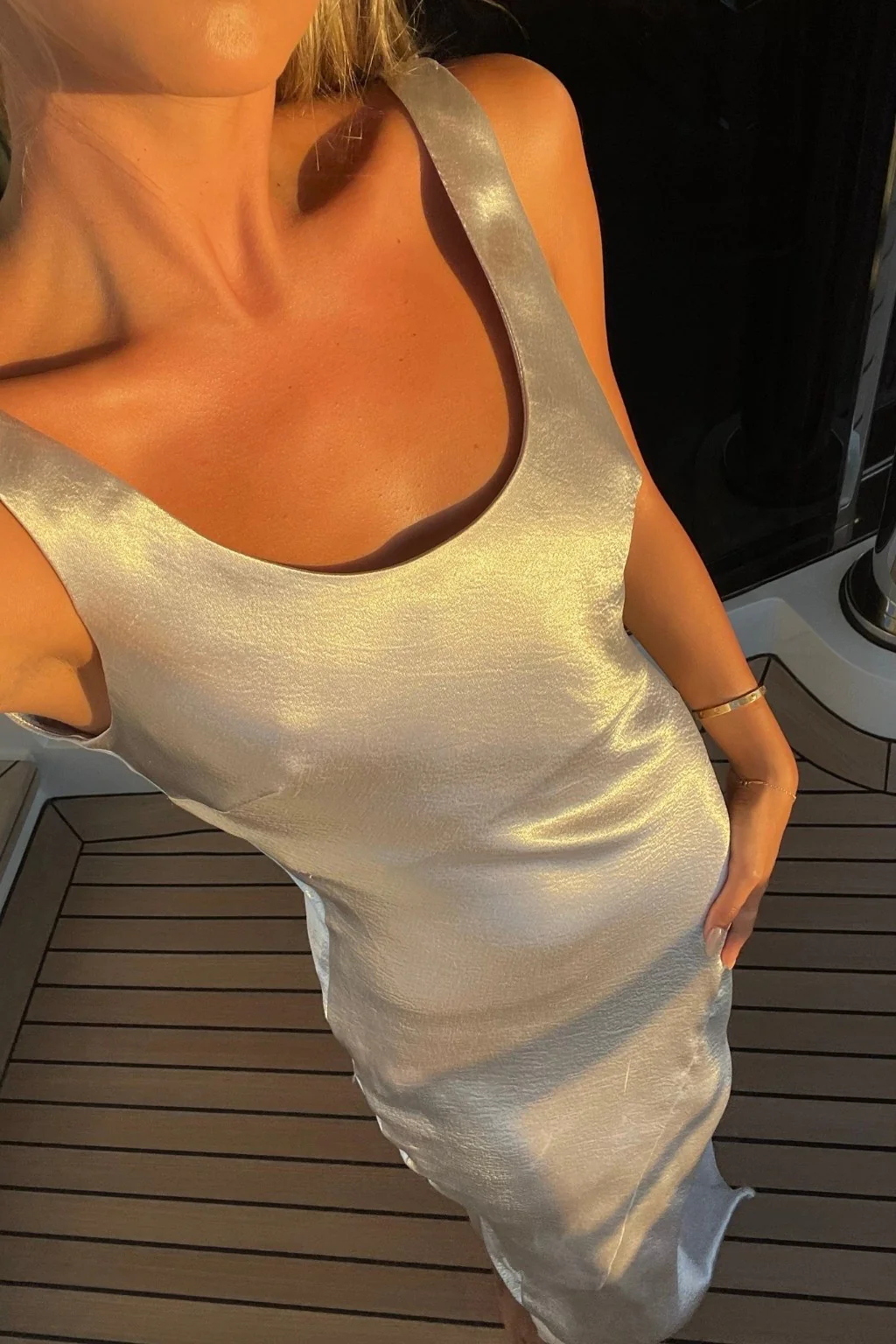 Orion Chrome Maxi Dress - Image 3