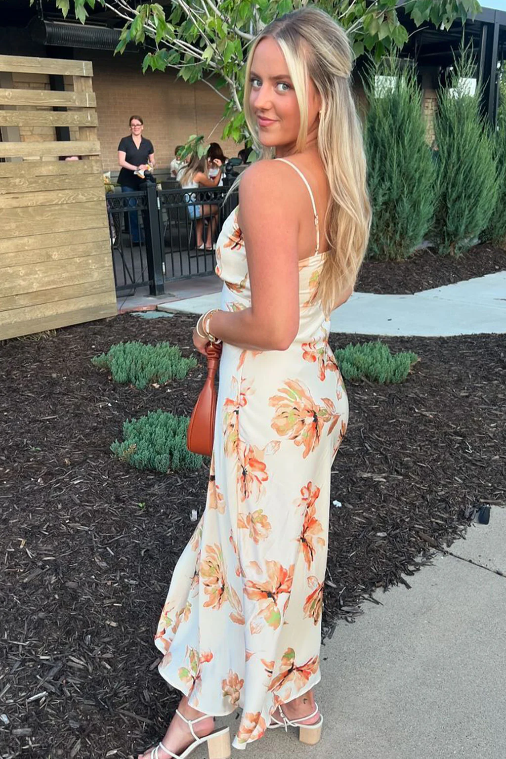 Palma Cream Floral Maxi Dress - Image 10