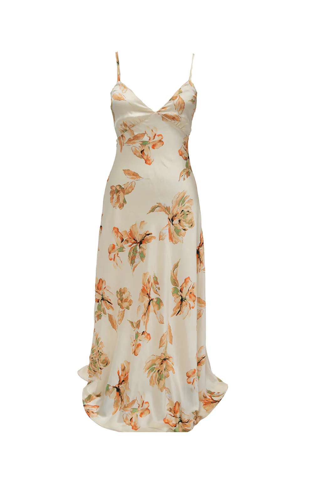 Palma Cream Floral Maxi Dress - Image 3