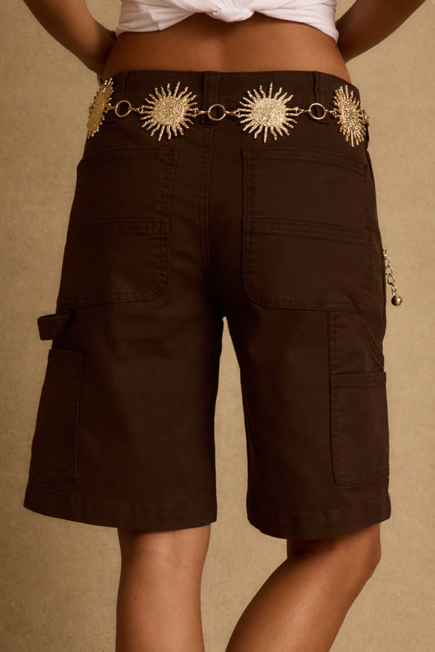 Parker Mocha Low Rise Cargo Short - Image 3