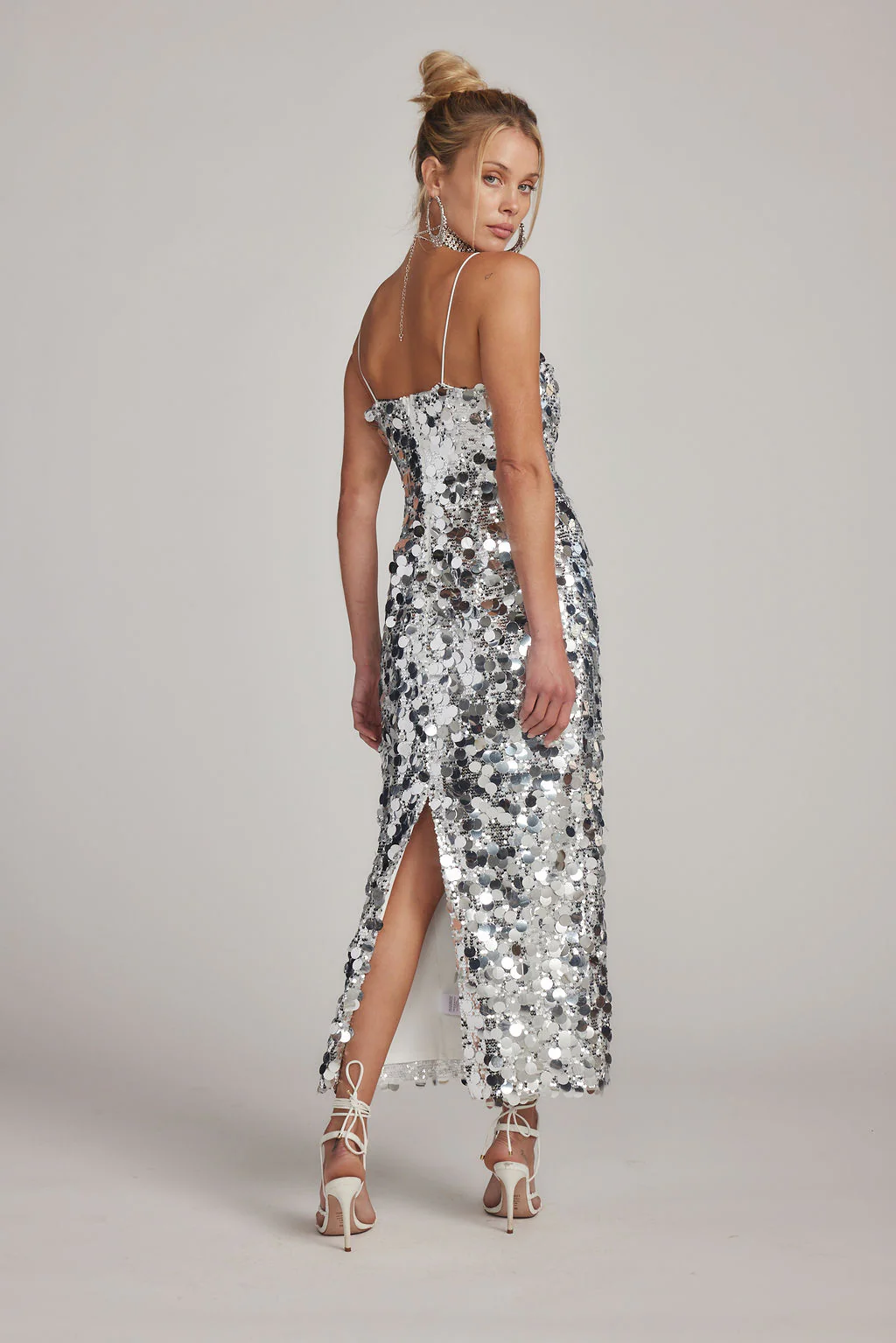 Pippa Silver Payette Maxi Dress - Image 5