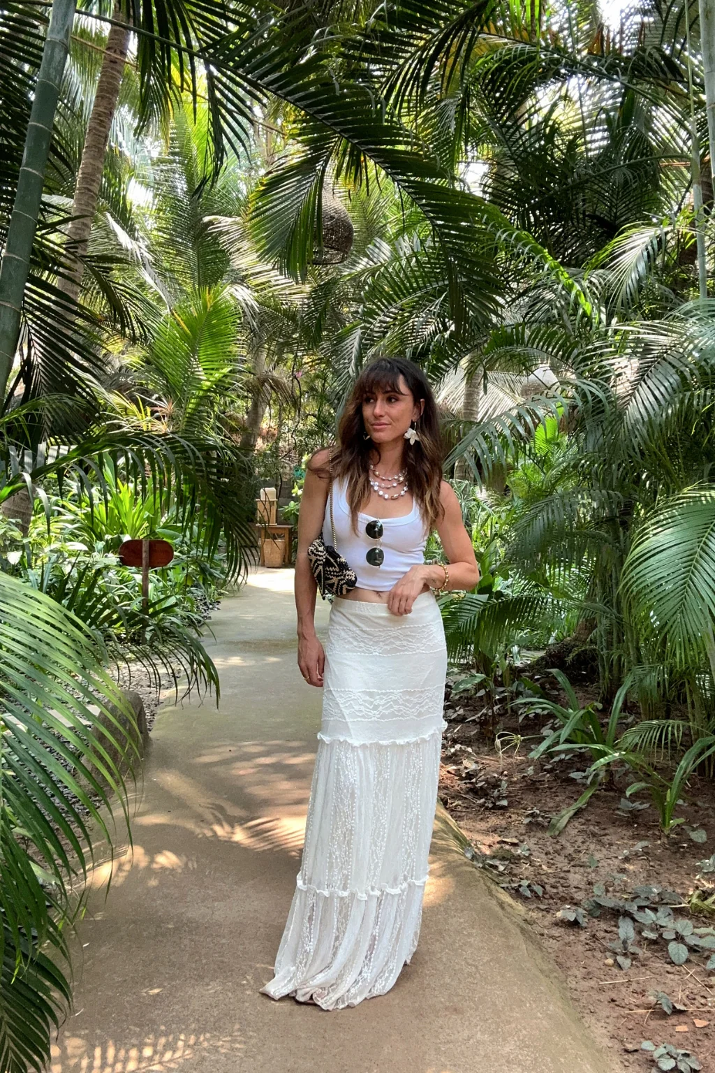 Poppy White Maxi Skirt - Image 5