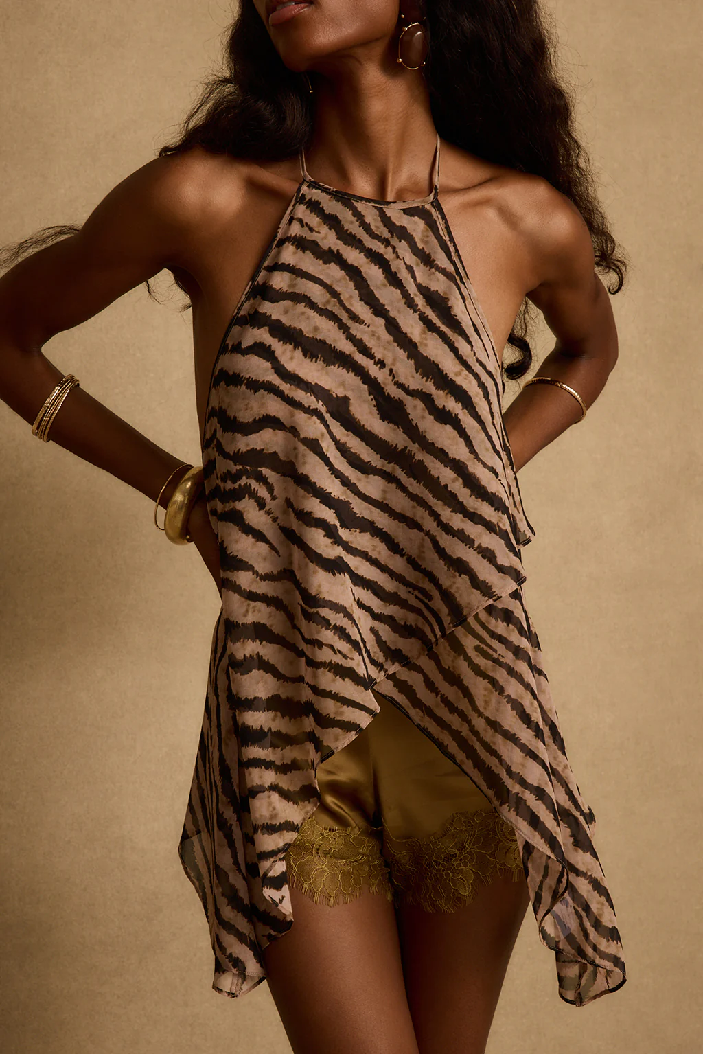 Rayna Tiger Stripe Halter Top - Image 9