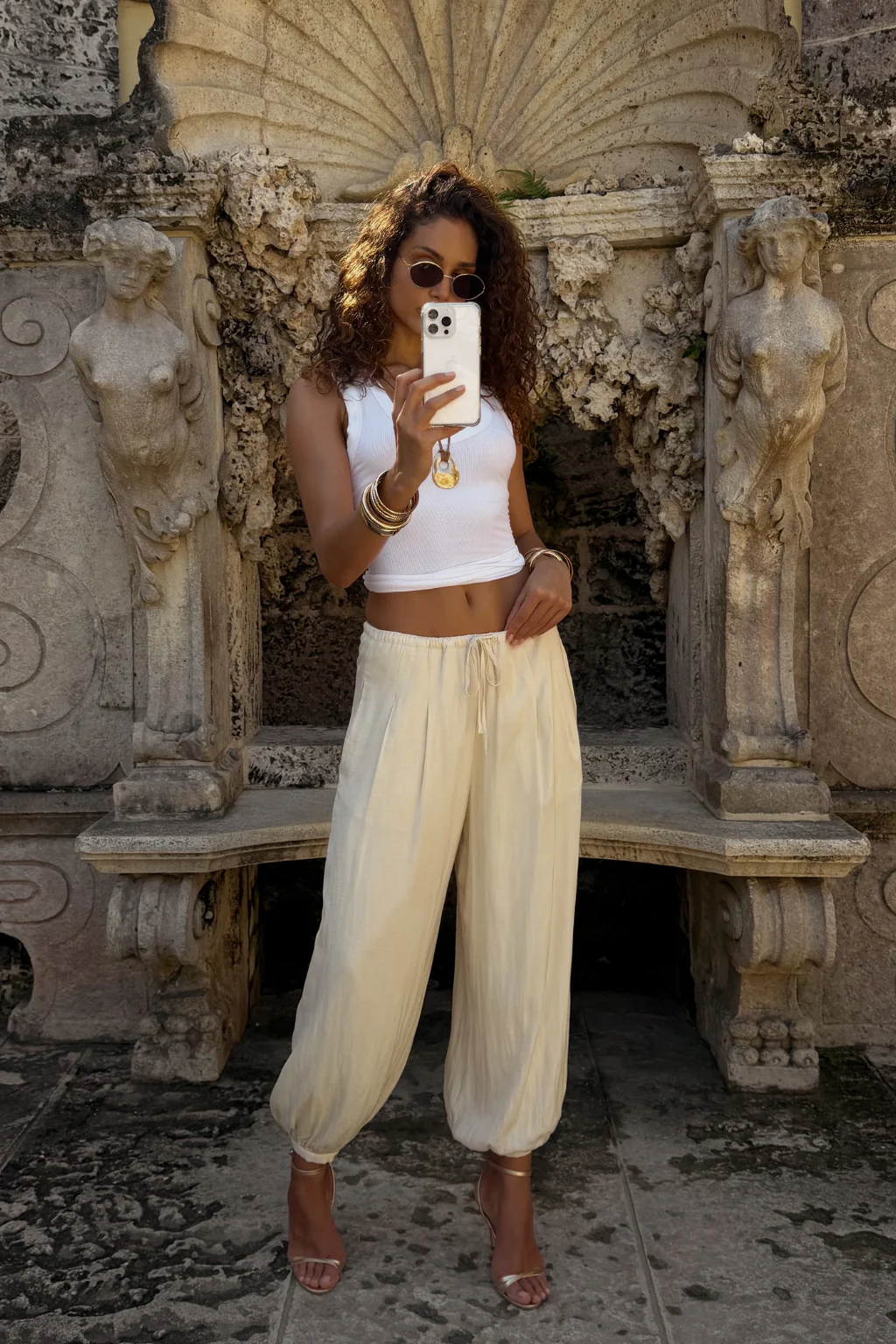 Reverie Ivory Balloon Pants - Image 3
