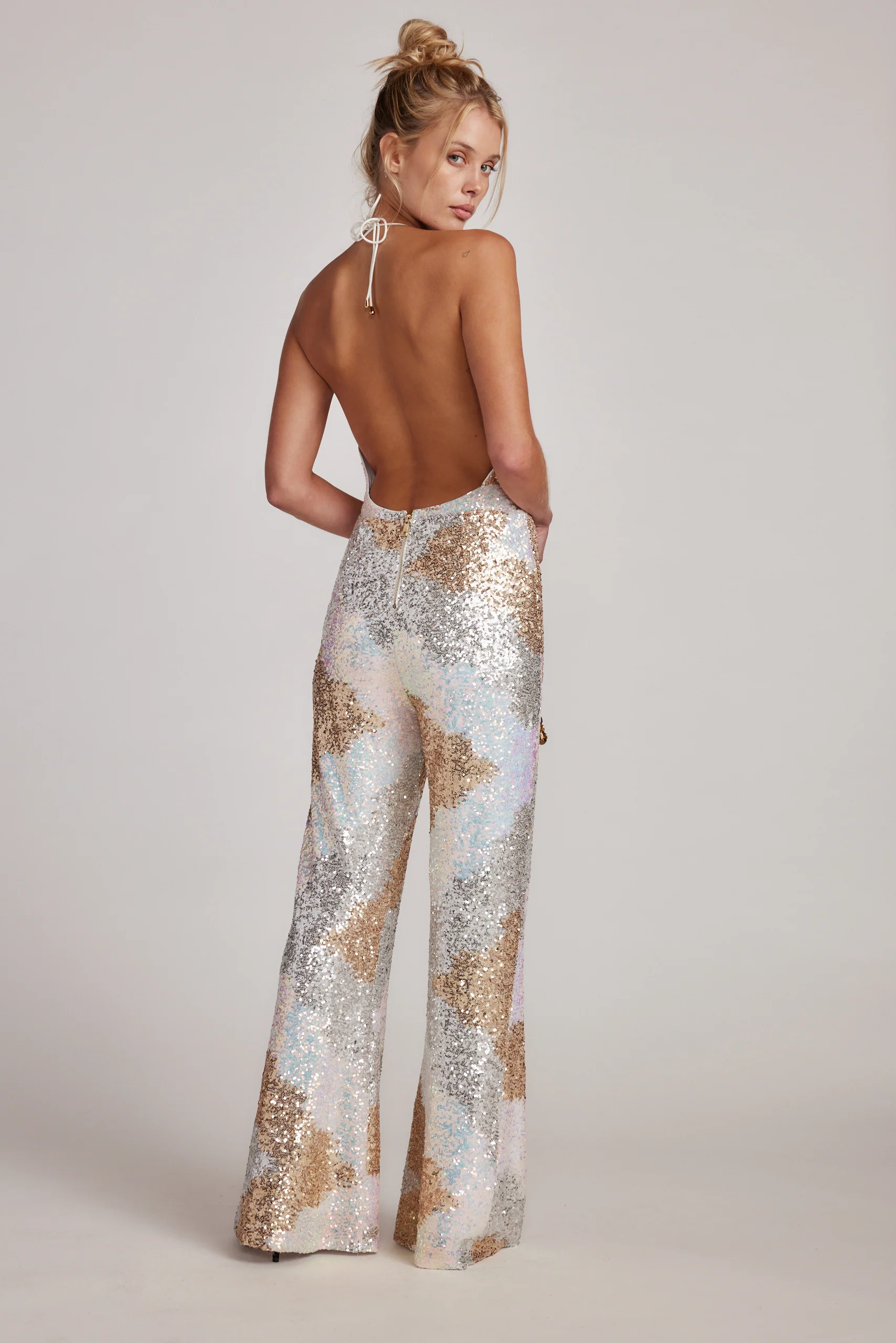 Genevieve Revolution Ivory Multi Jumpsuit - Image 2