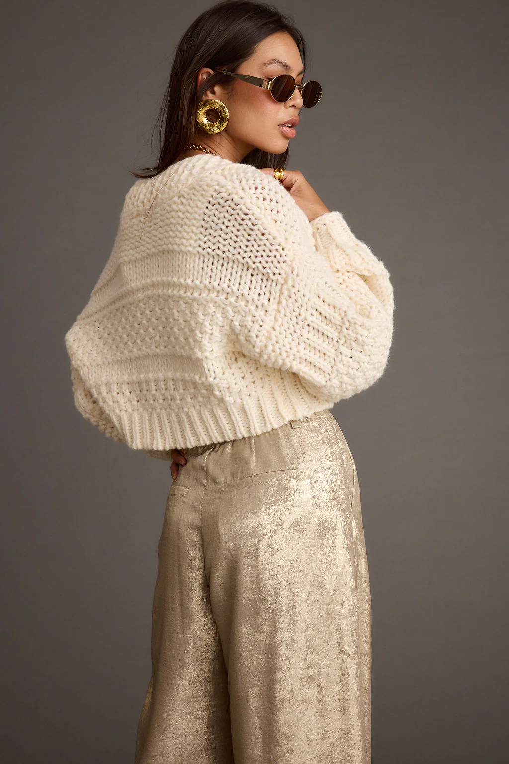 Rowan Cream Cable Knit Cardigan - Image 2